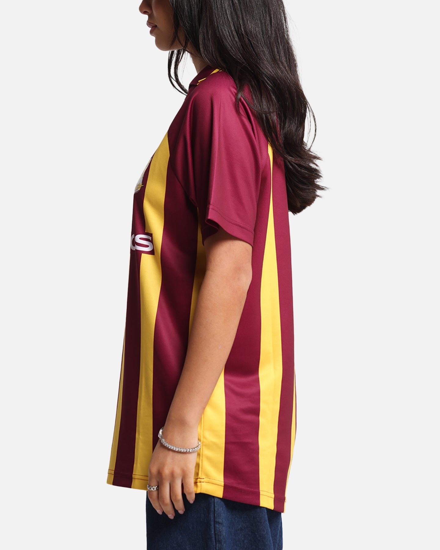 Bleacher Athletic Brisbane Broncos NRL 1908 Collared T-Shirt Official Team Colour Style001