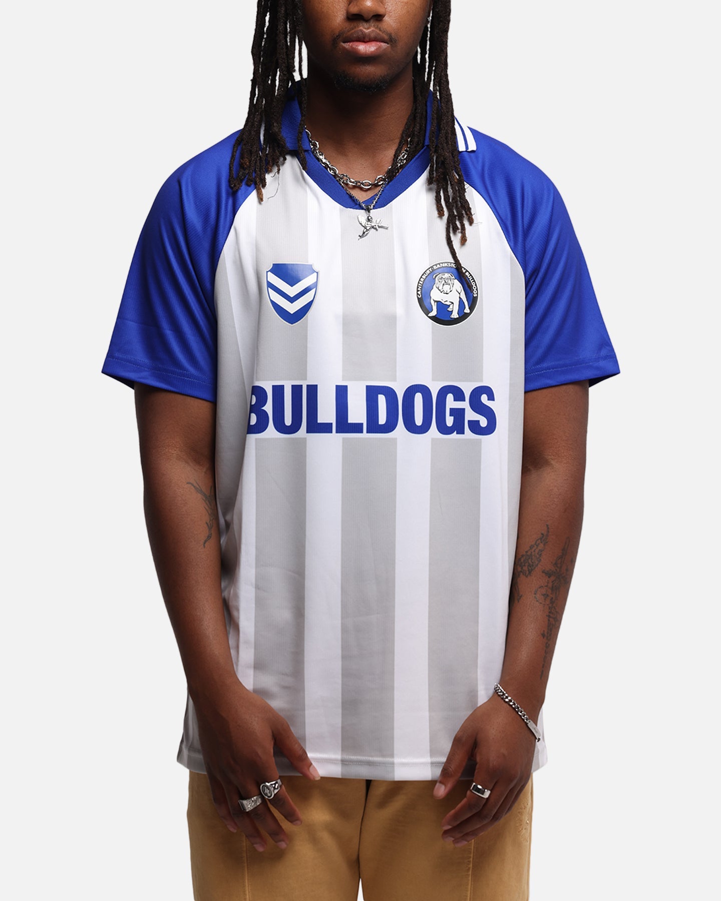 Bleacher Athletic Canterbury-Bankstown Bulldogs NRL 1908 Collared T-Shirt Official Team Colour