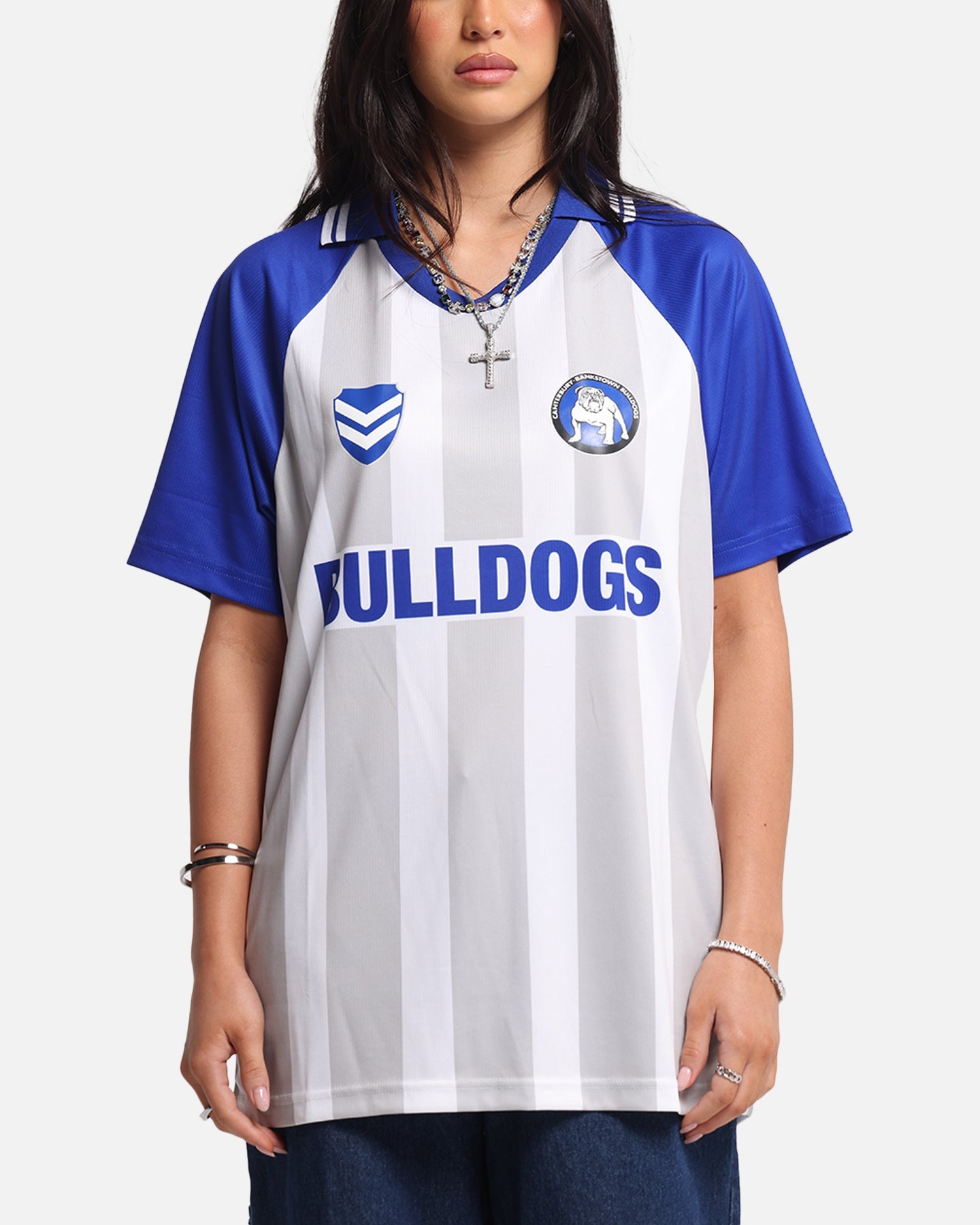 Bleacher Athletic Canterbury-Bankstown Bulldogs NRL 1908 Collared T-Shirt Official Team Colour Style001