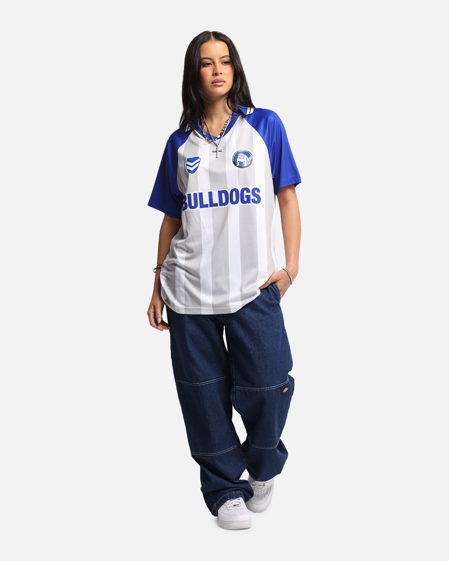 Bleacher Athletic Canterbury-Bankstown Bulldogs NRL 1908 Collared T-Shirt Official Team Colour Style001