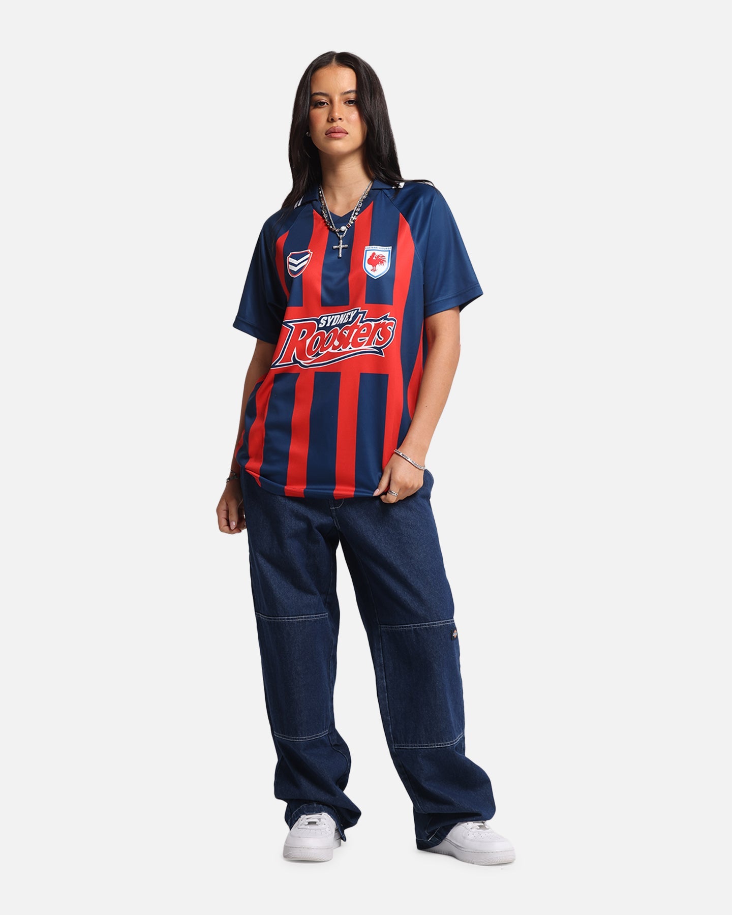 Bleacher Athletic Sydney Roosters NRL 1908 Collared T-Shirt Official Team Colour Style001
