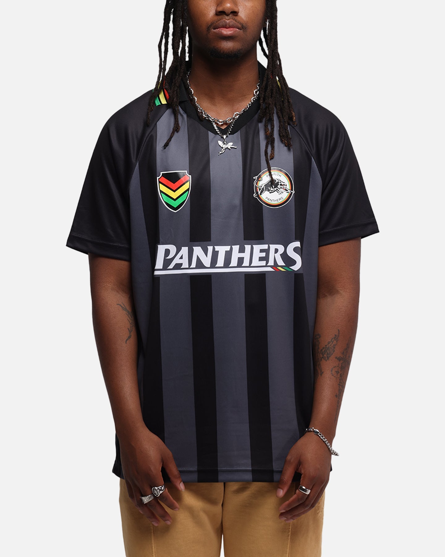Bleacher Athletic Penrith Panthers NRL 1908 Collared T-Shirt Official Team Colour