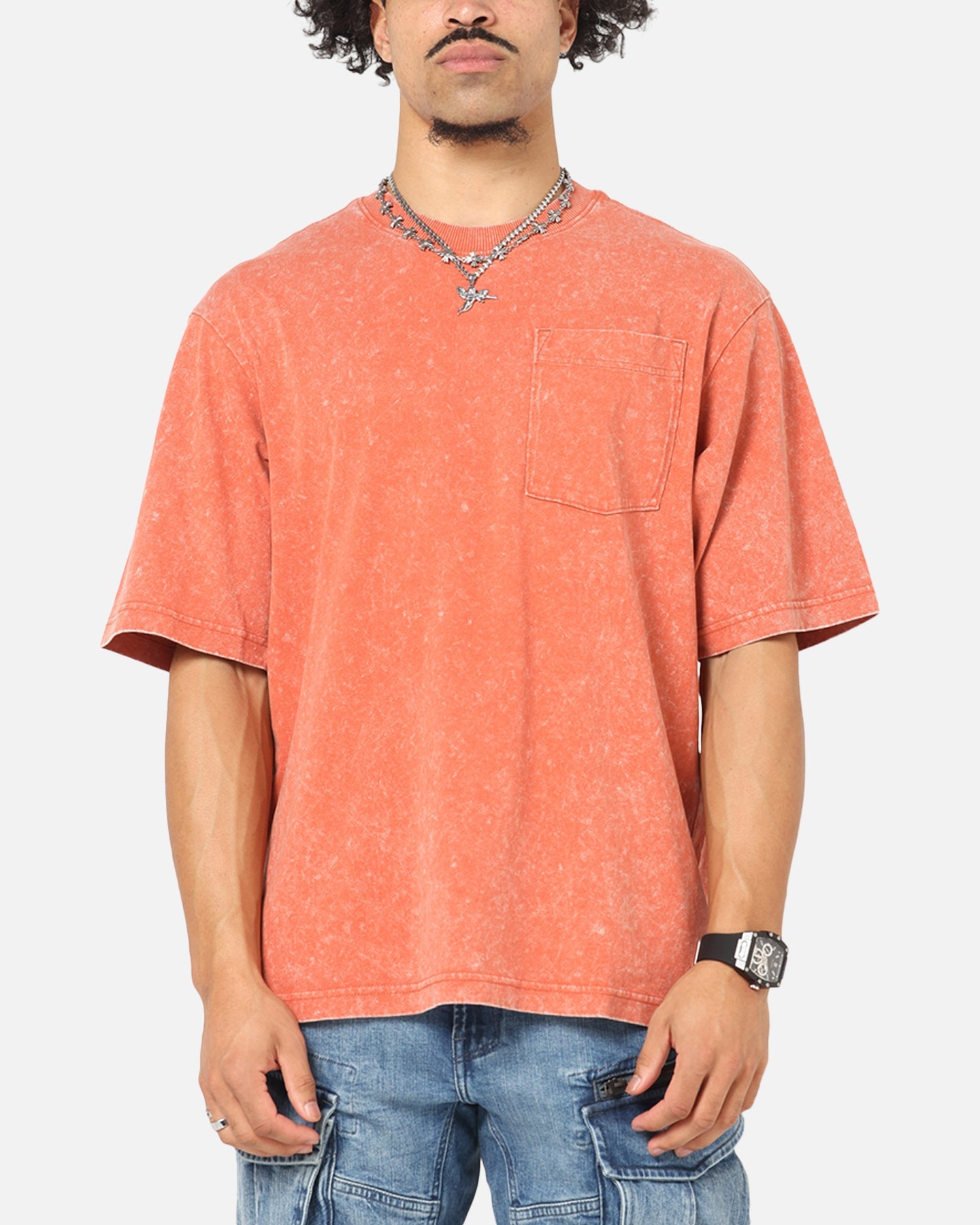 G-Star Acid Wash Boxy T-Shirt Red