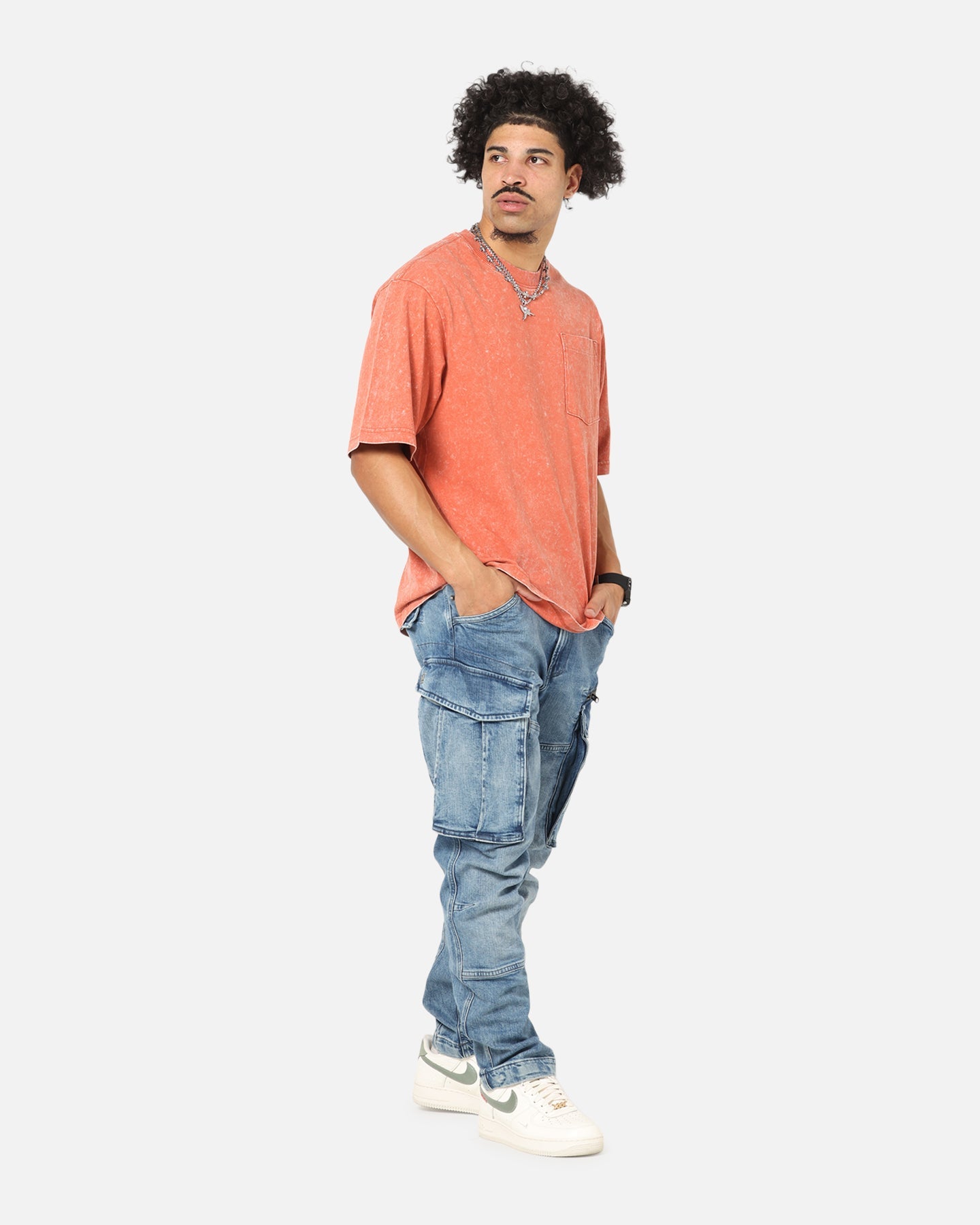 G-Star Acid Wash Boxy T-Shirt Red