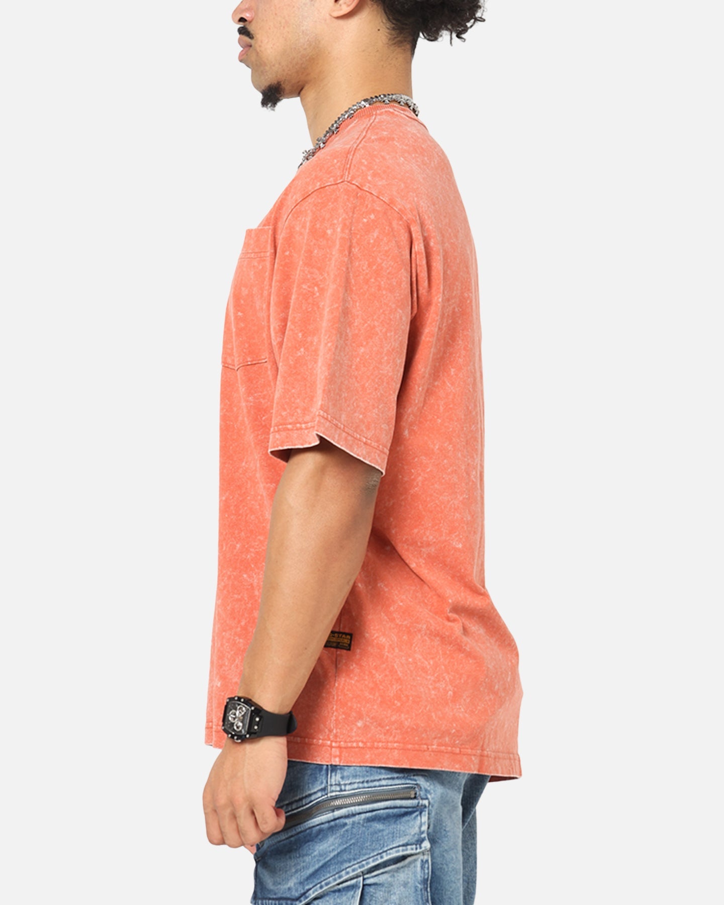 G-Star Acid Wash Boxy T-Shirt Red