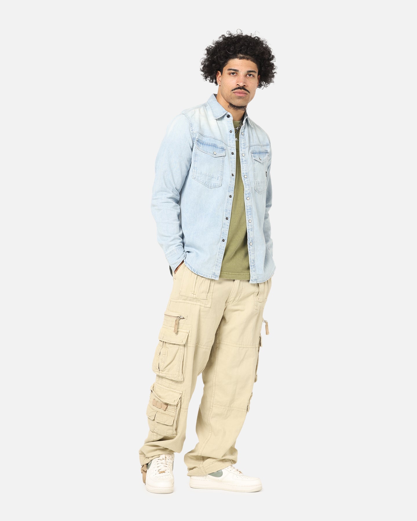 G-Star Dakota Slim Long Sleeve Shirt Faded Blue