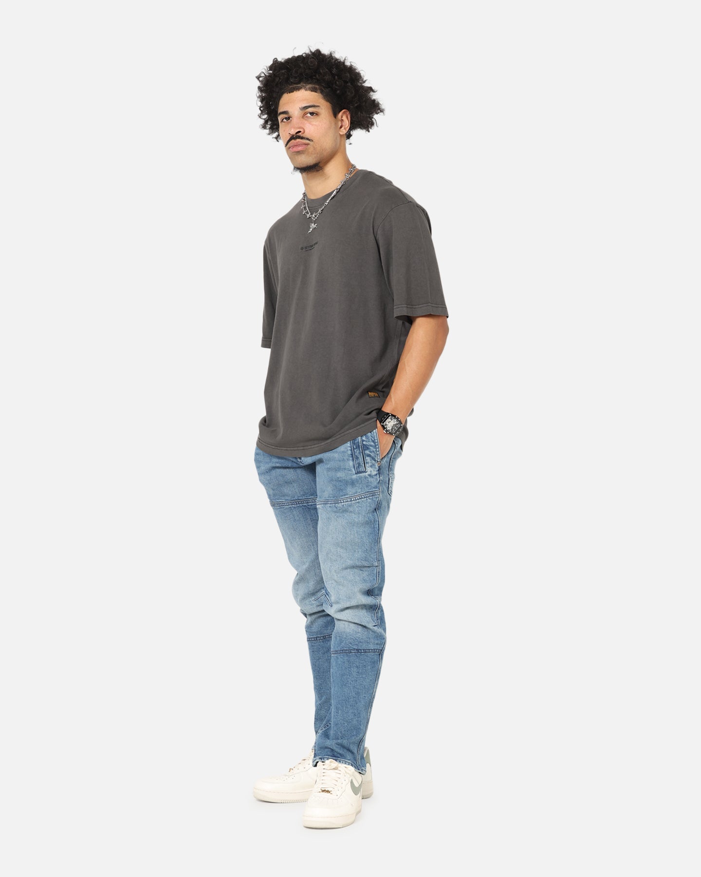 G-Star Overdyed Center Chest Boxy T-Shirt Black