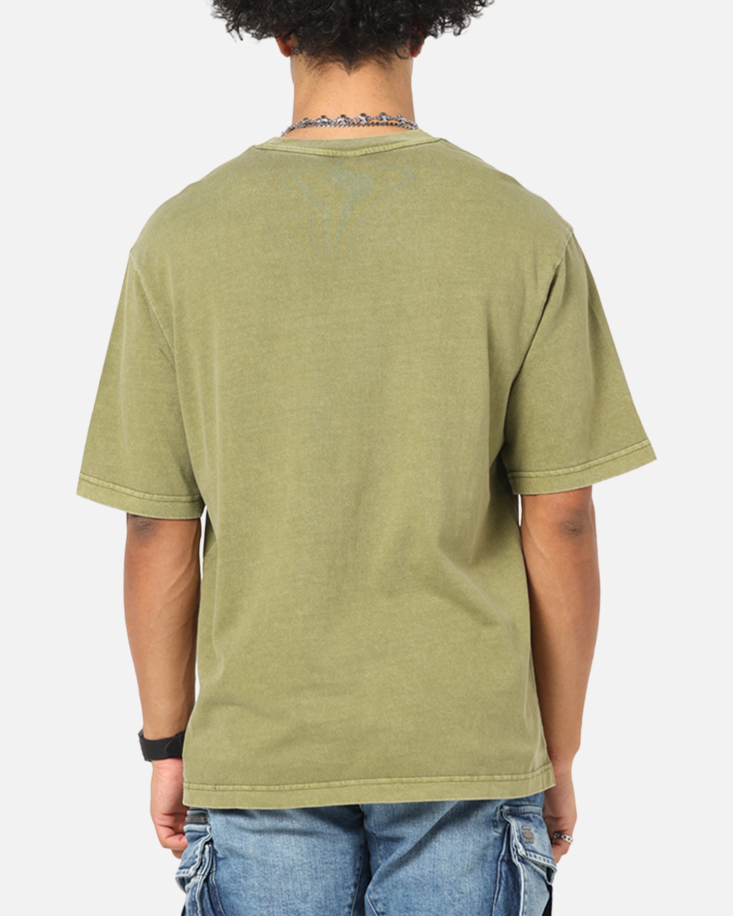 G-Star Overdyed Center Chest Boxy T-Shirt Turf Green