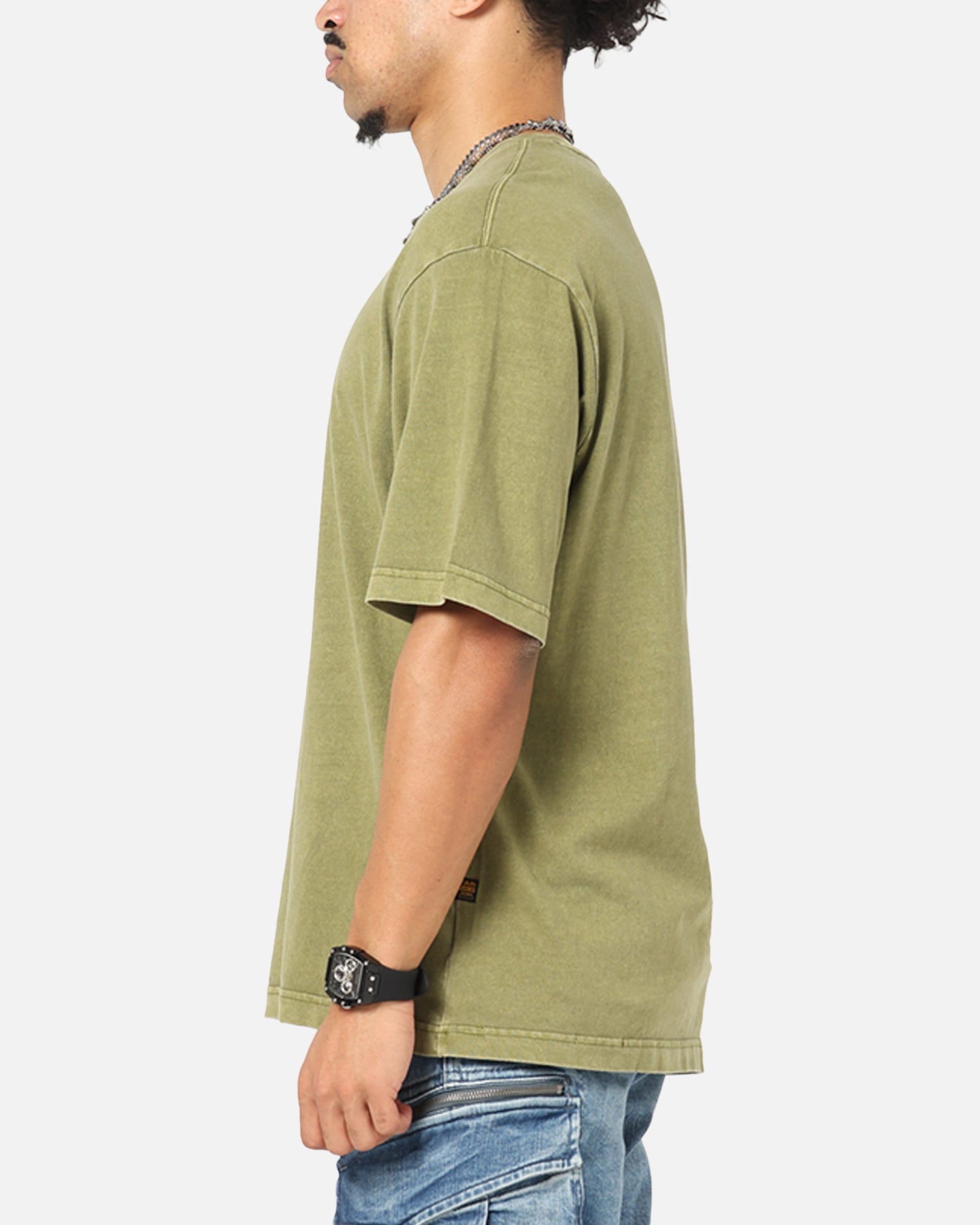 G-Star Overdyed Center Chest Boxy T-Shirt Turf Green
