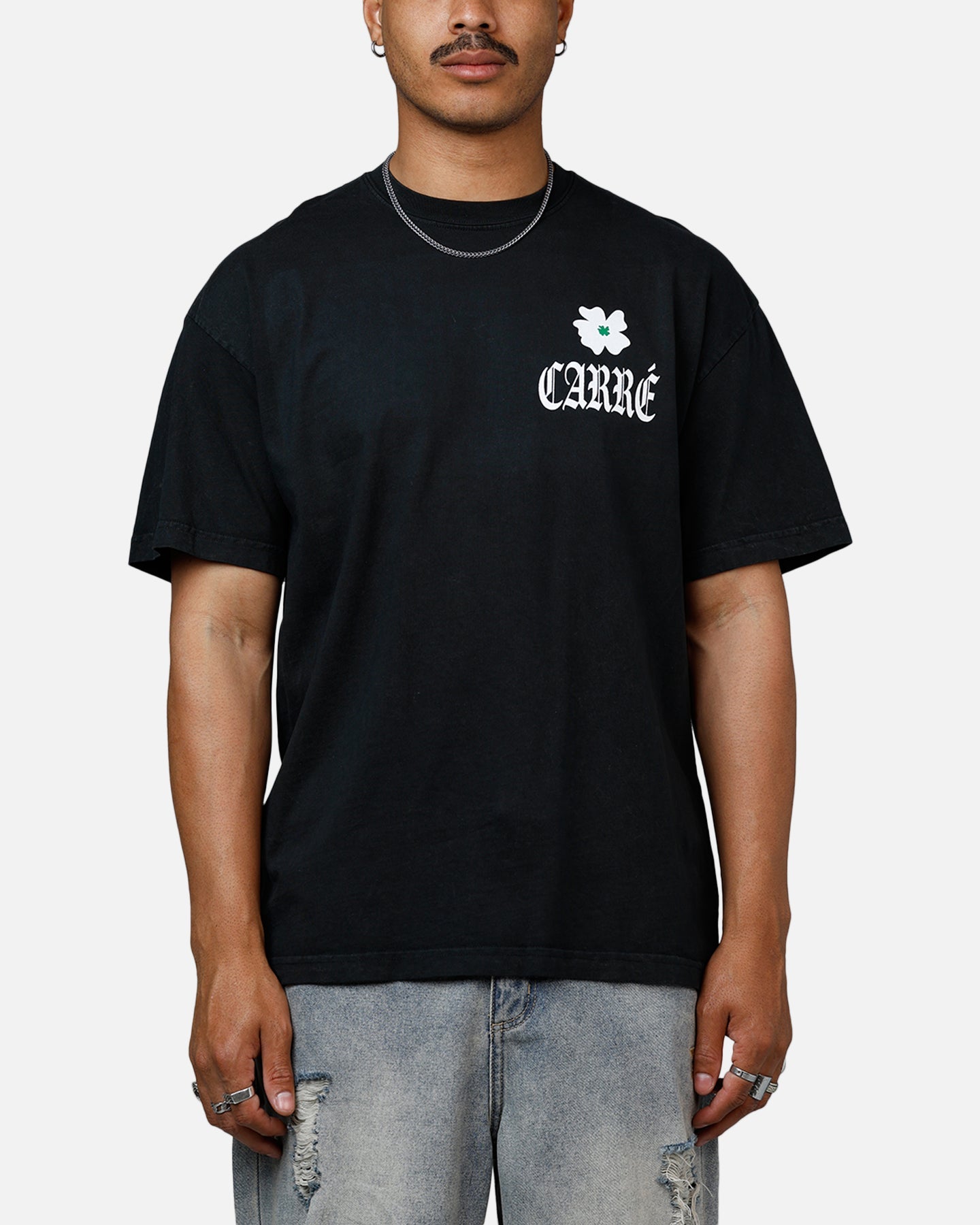 Carre Eternal Garden Heavyweight T-Shirt Black Acidwash