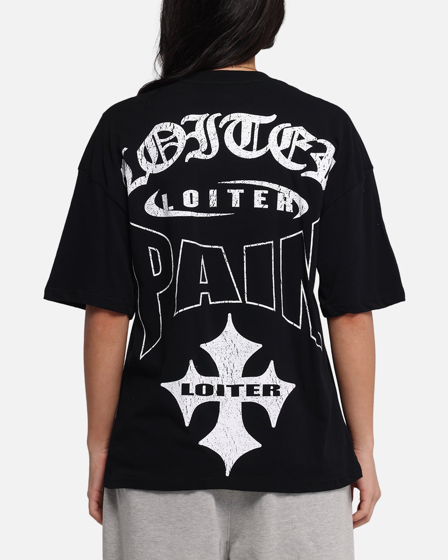 Loiter Inner Pain T-Shirt Black Style001