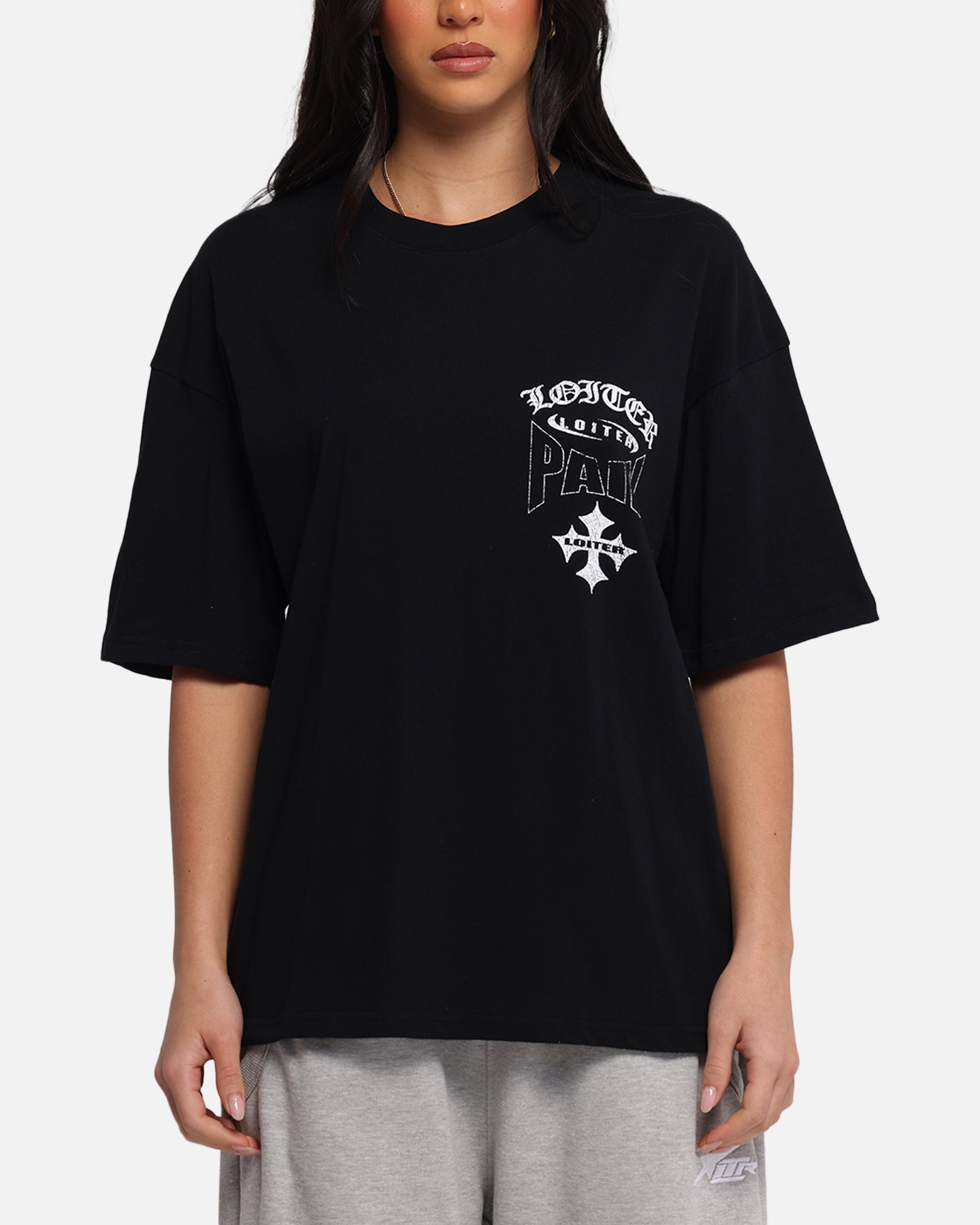 Loiter Inner Pain T-Shirt Black Style001