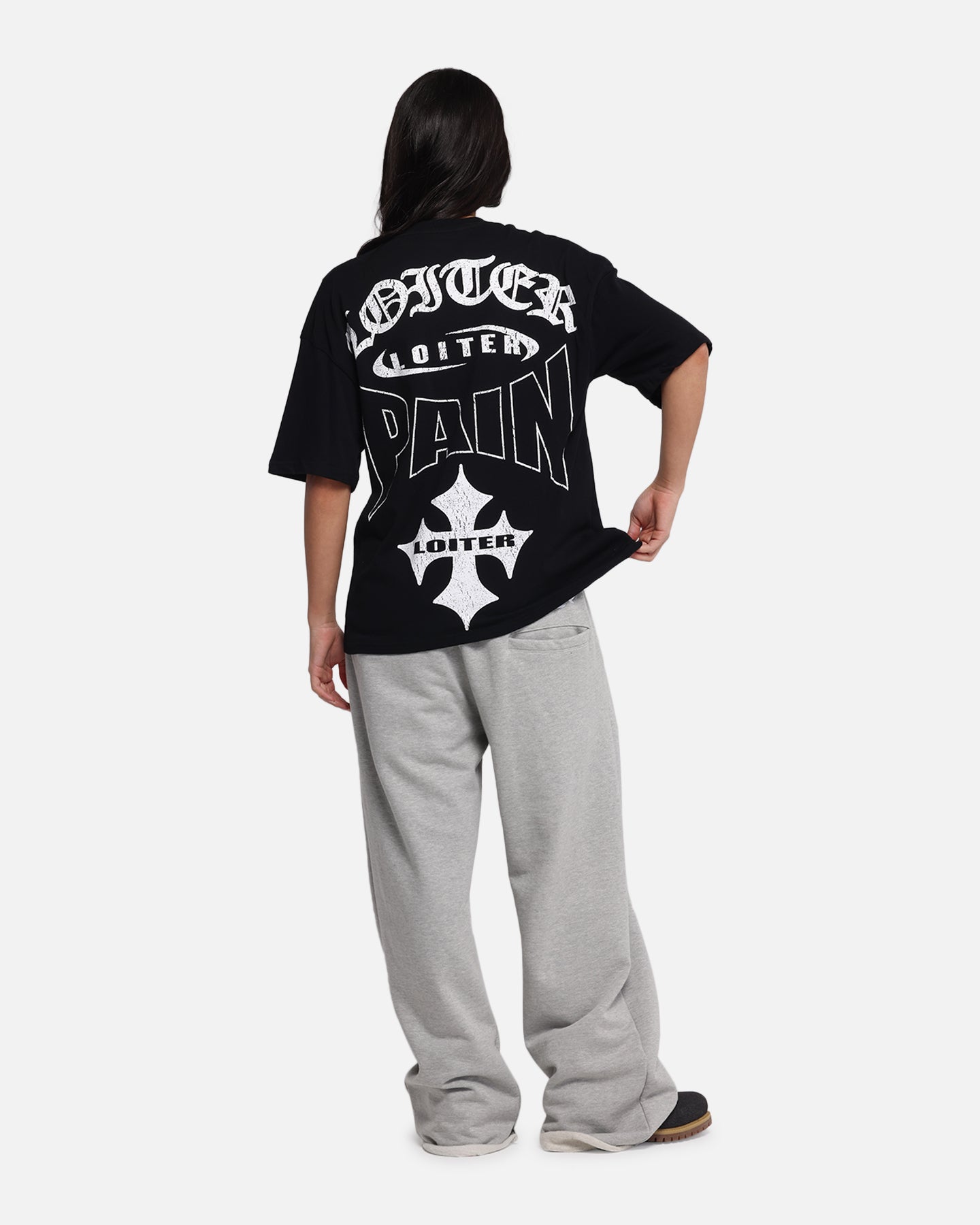 Loiter Inner Pain T-Shirt Black Style001