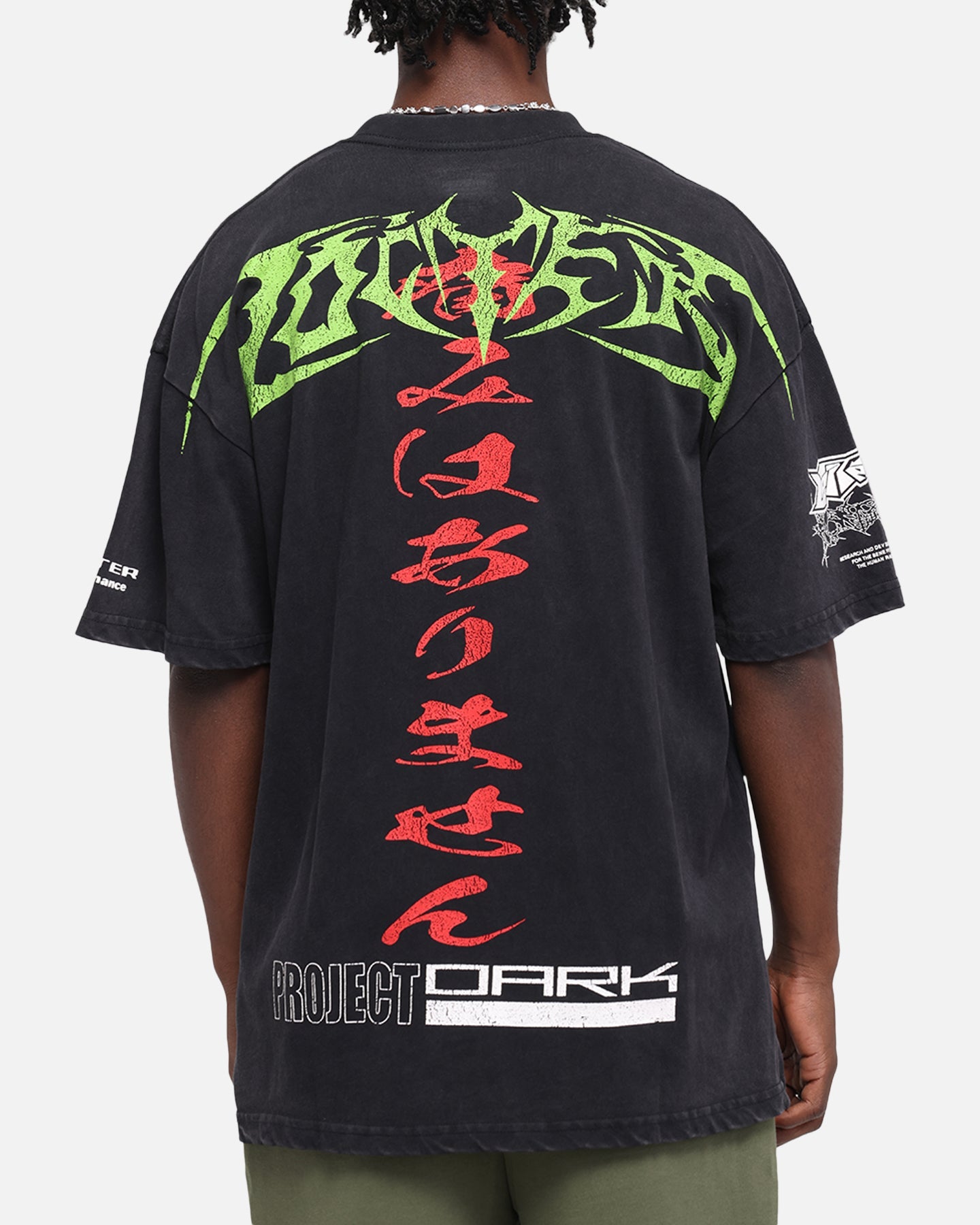 Loiter Project Dark Vintage T-Shirt Black Acidwash Style001
