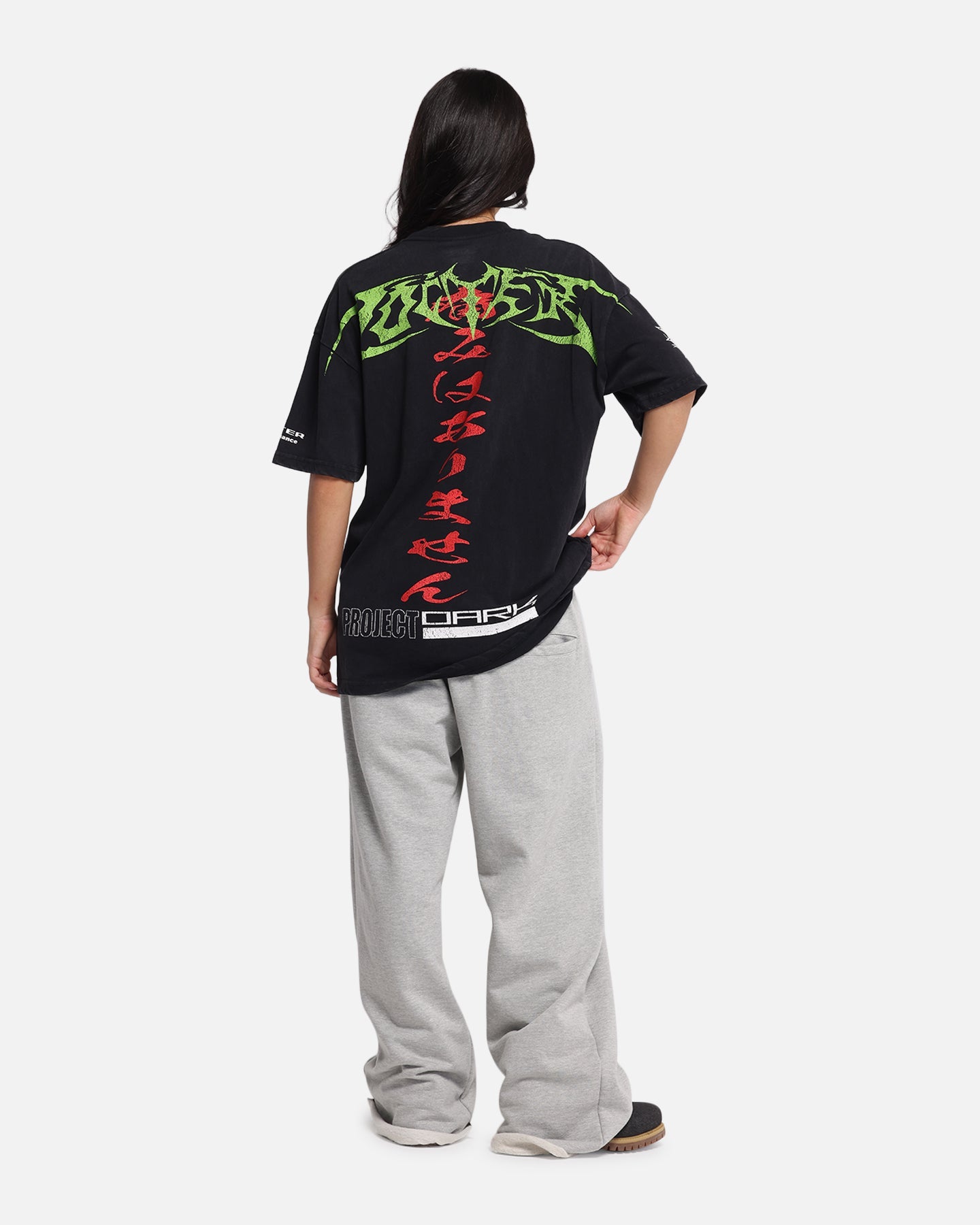 Loiter Project Dark Vintage T-Shirt Black Acidwash Style002