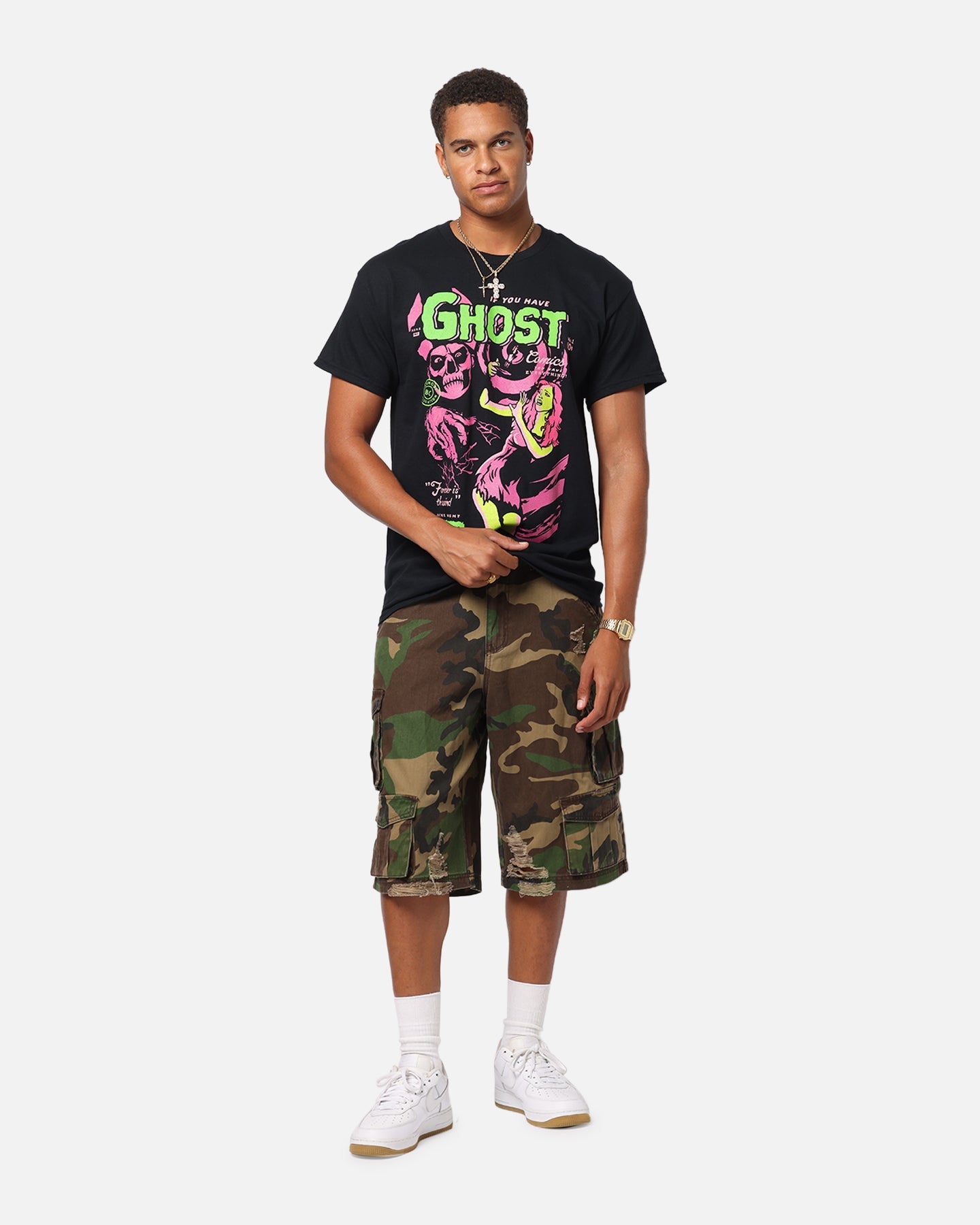 Ghost Comic T-Shirt Black