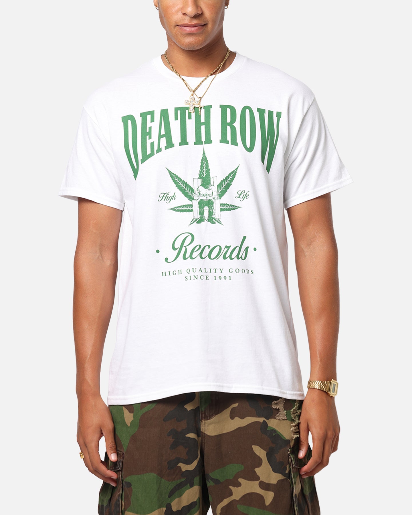 Deathrow Records High Life T-Shirt White