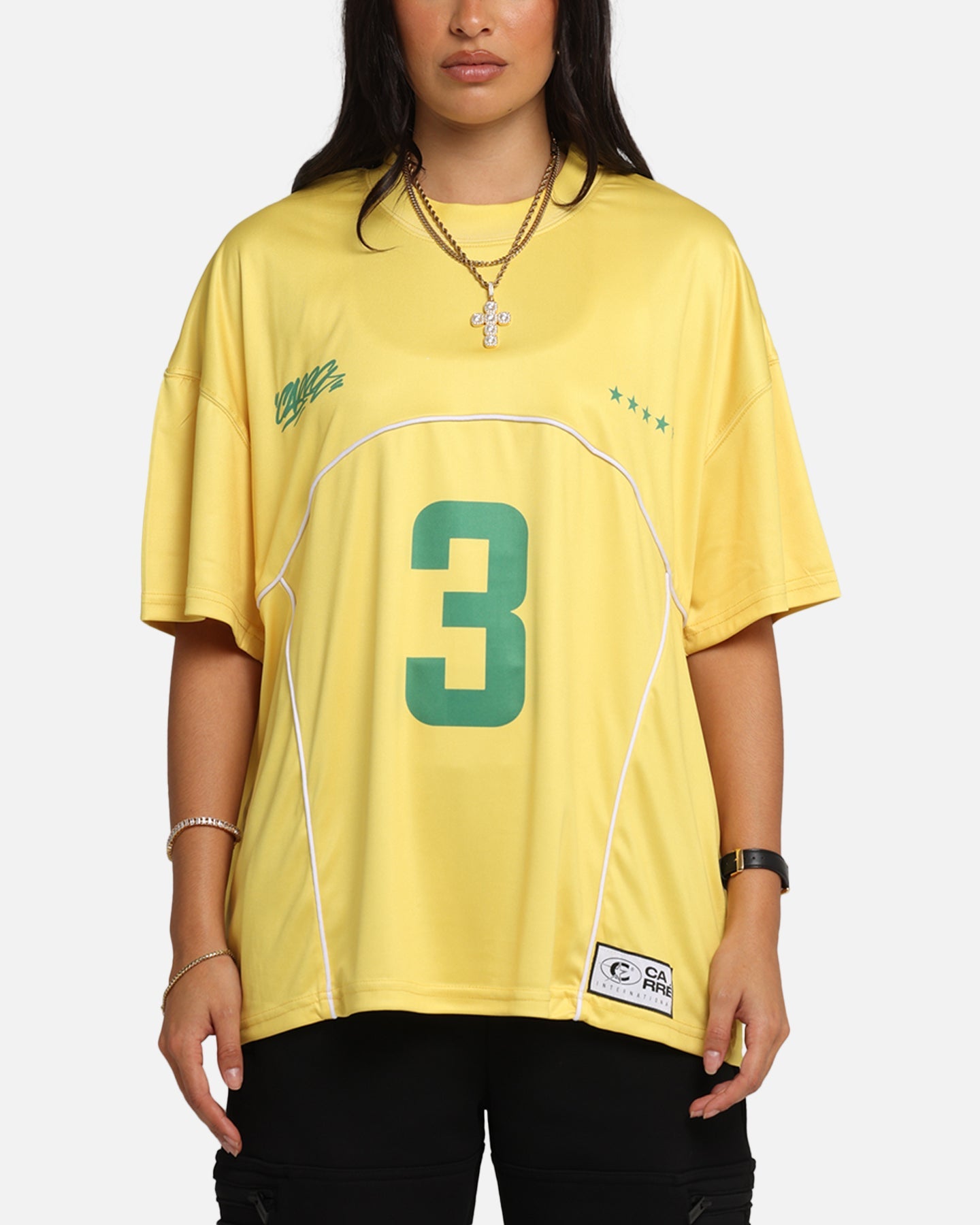 Carre Trainer T-Shirt Yellow/Green Style001