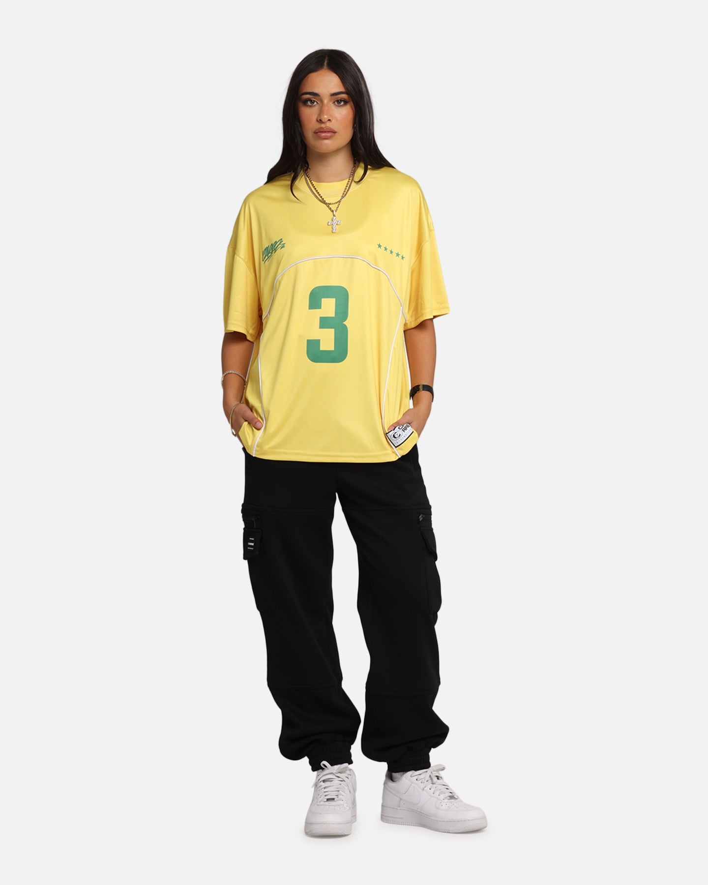 Carre Trainer T-Shirt Yellow/Green Style001