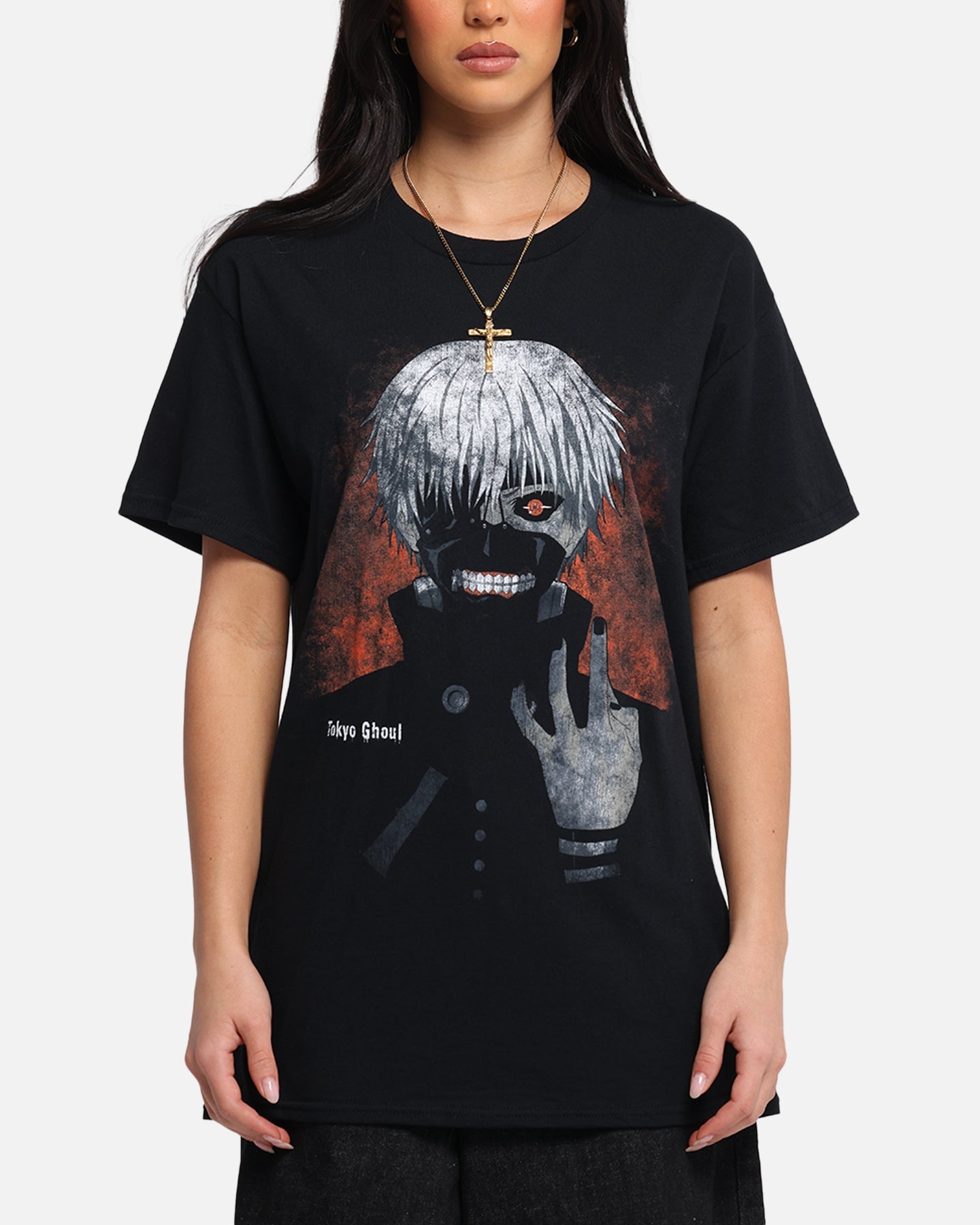 Goat Crew X Tokyo Ghoul Kaneki T-Shirt Black Style001