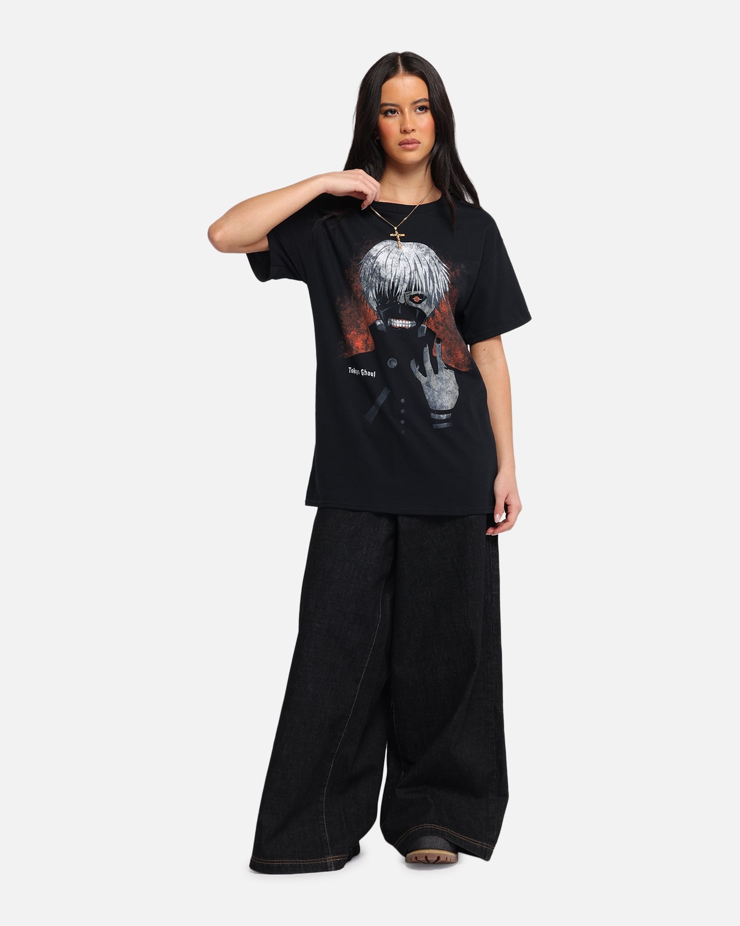 Goat Crew X Tokyo Ghoul Kaneki T-Shirt Black Style001