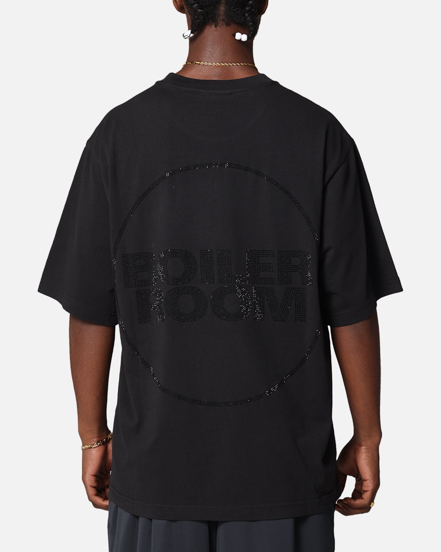 Boiler Room Rhiinestone T-Shirt Black