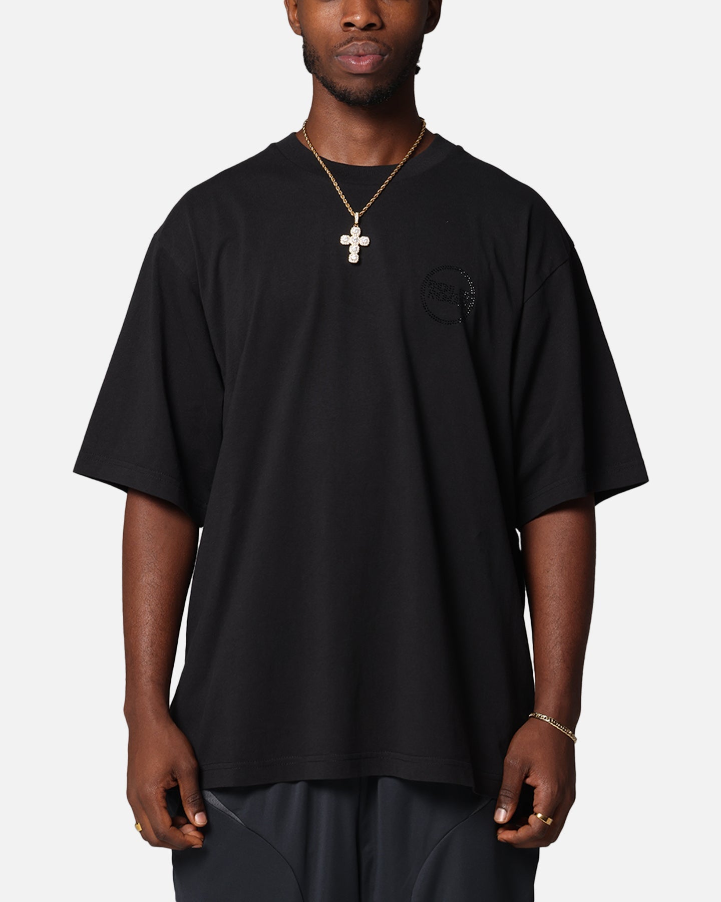 Boiler Room Rhiinestone T-Shirt Black