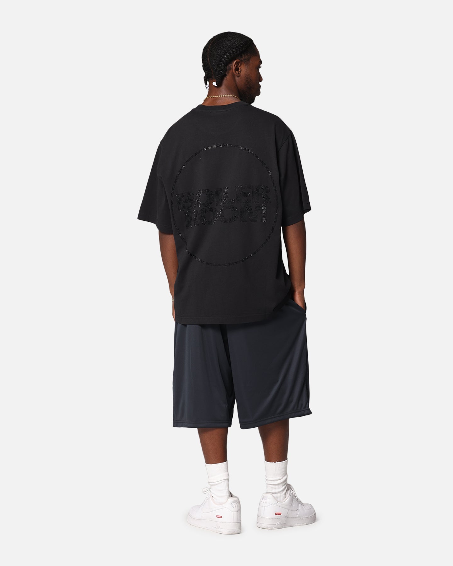 Boiler Room Rhiinestone T-Shirt Black