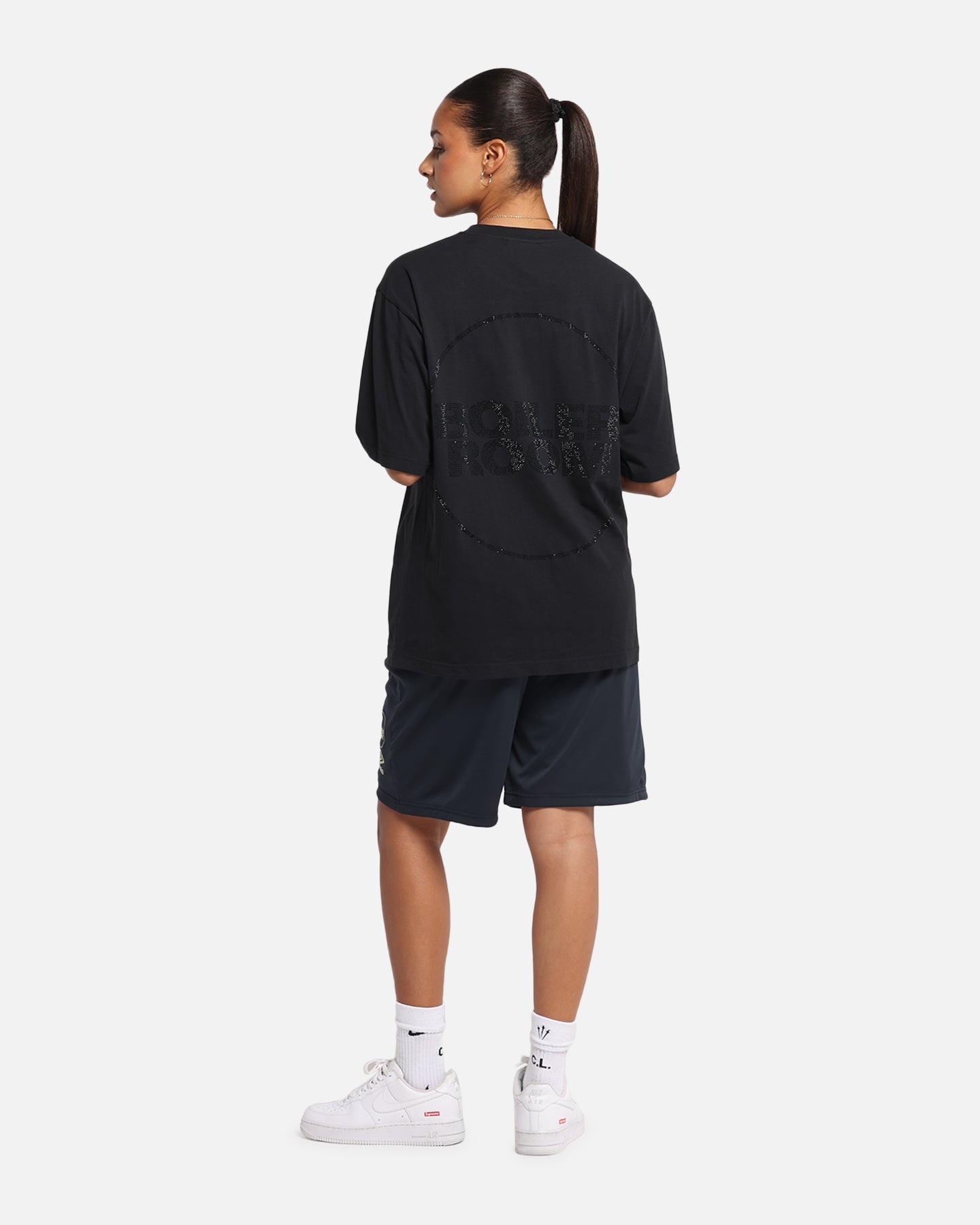 Boiler Room Rhiinestone T-Shirt Black Style001