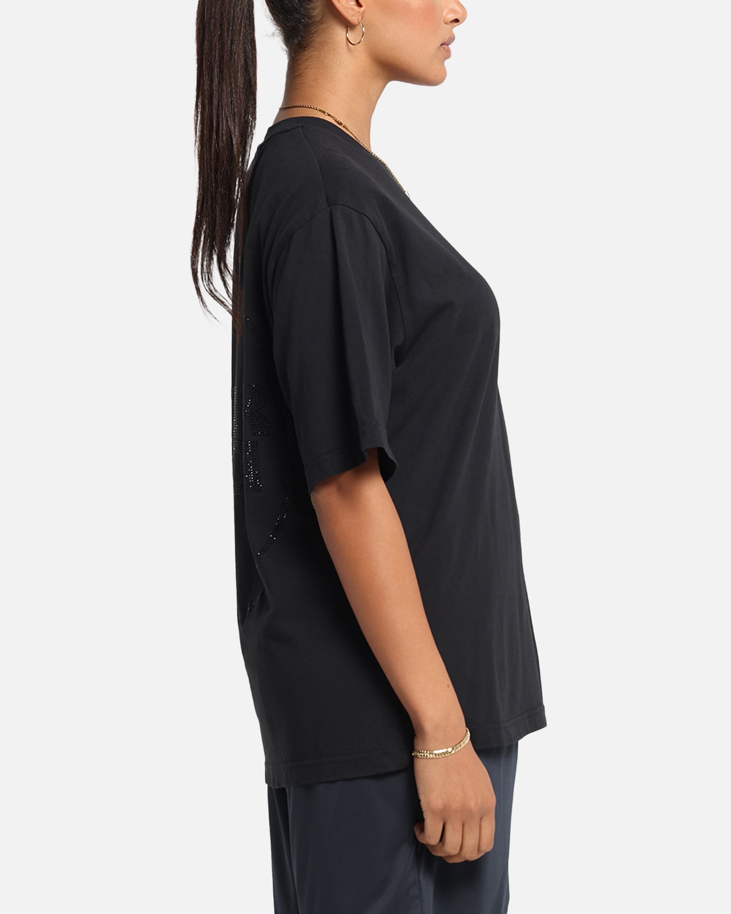 Boiler Room Rhiinestone T-Shirt Black Style001