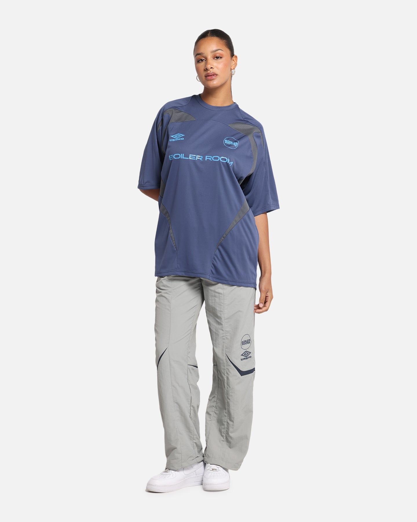 Boiler Room X Umbro Football Jersey T-Shirt Blue Style001