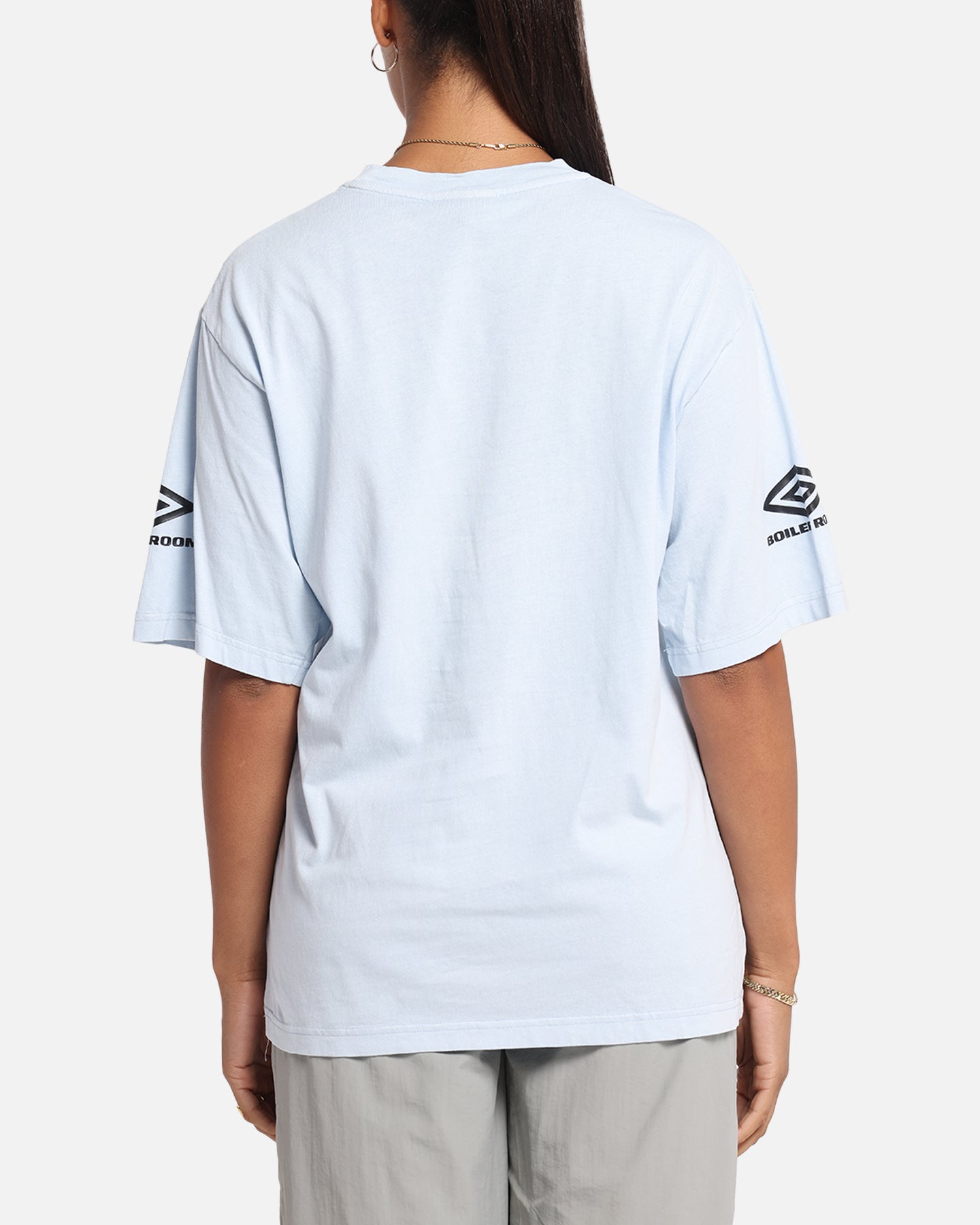 Boiler Room X Umbro Washed T-Shirt Blue Style001