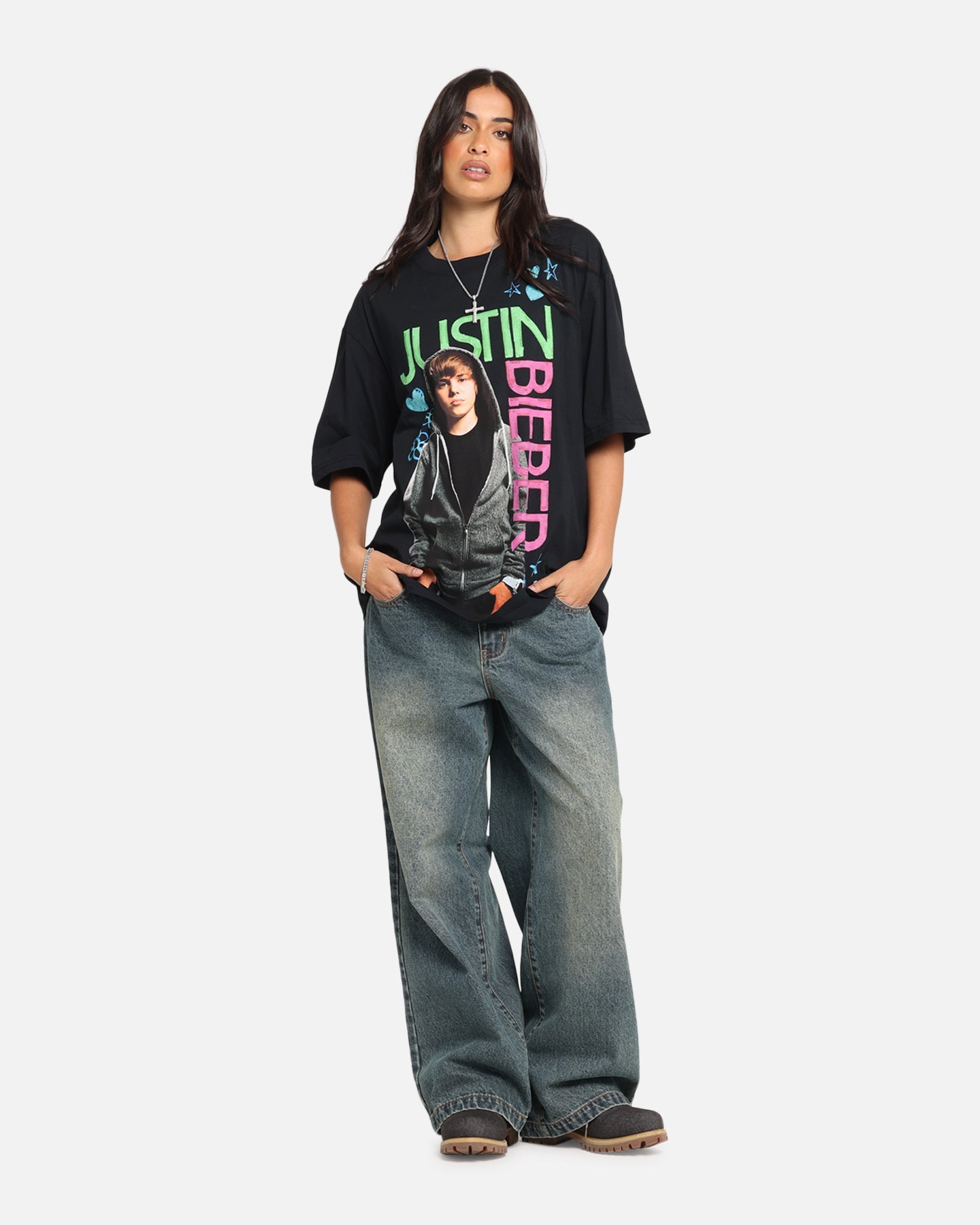 Justin Bieber Bieber T-Shirt Black Style001