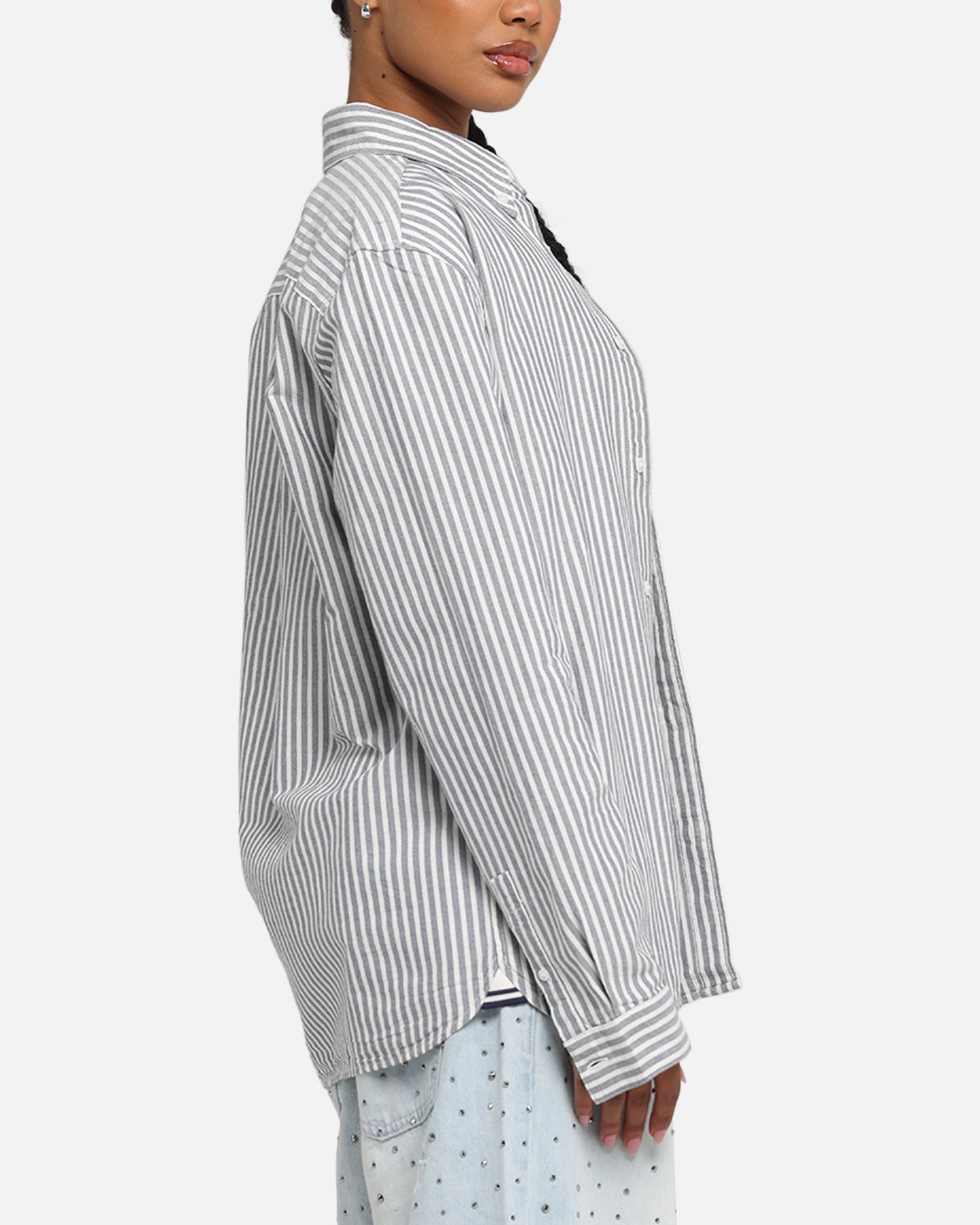 Fred Perry Stripe Oxford Shirt Blue Style001