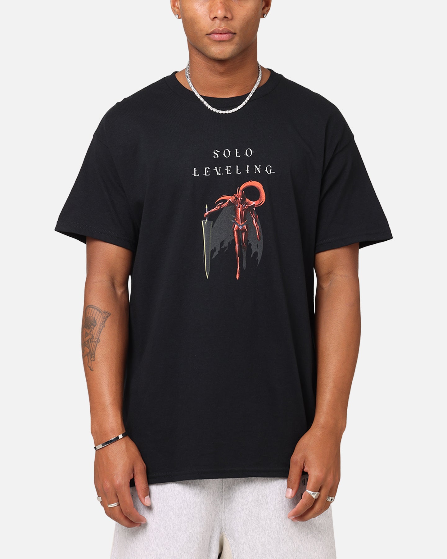 Goat Crew X Solo Leveling Igris T-Shirt Black Style001