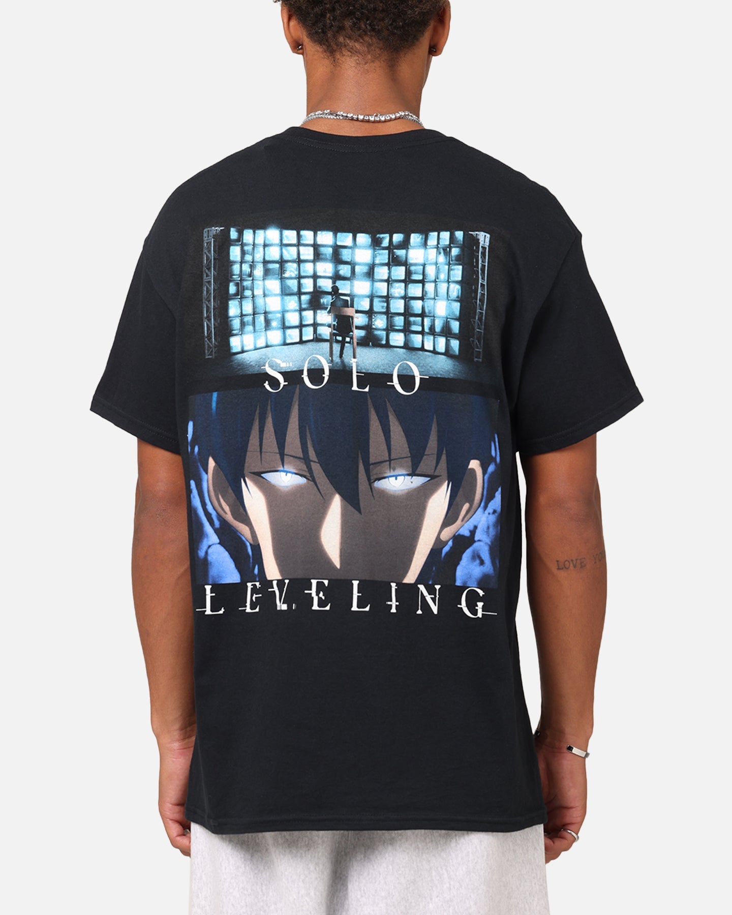 Goat Crew X Solo Leveling Jin Woo T-Shirt Black Style001