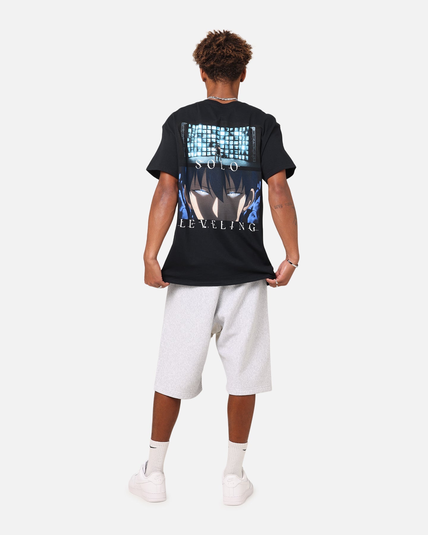 Goat Crew X Solo Leveling Jin Woo T-Shirt Black Style001