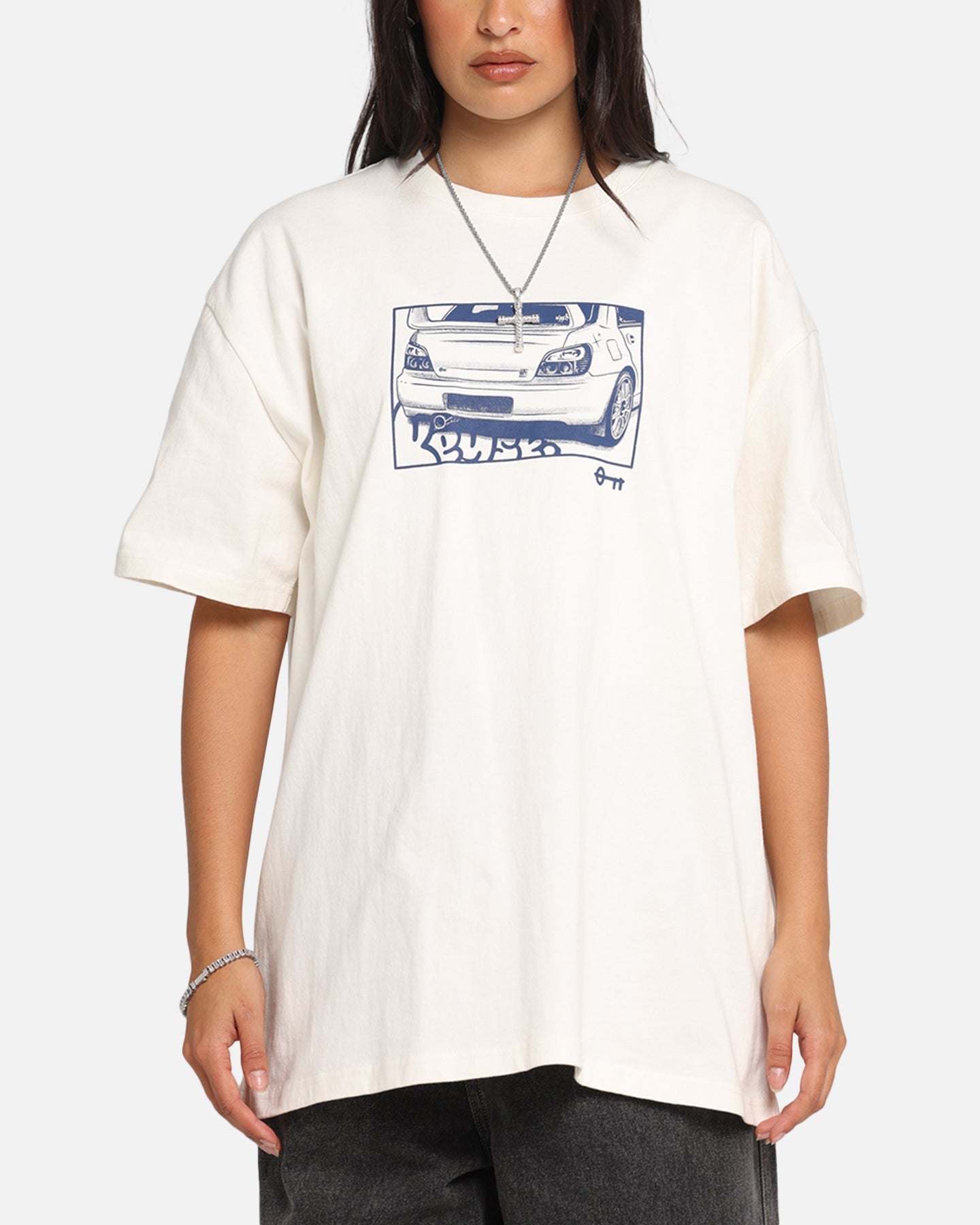 Key Street Halftone T-Shirt Off White Style001
