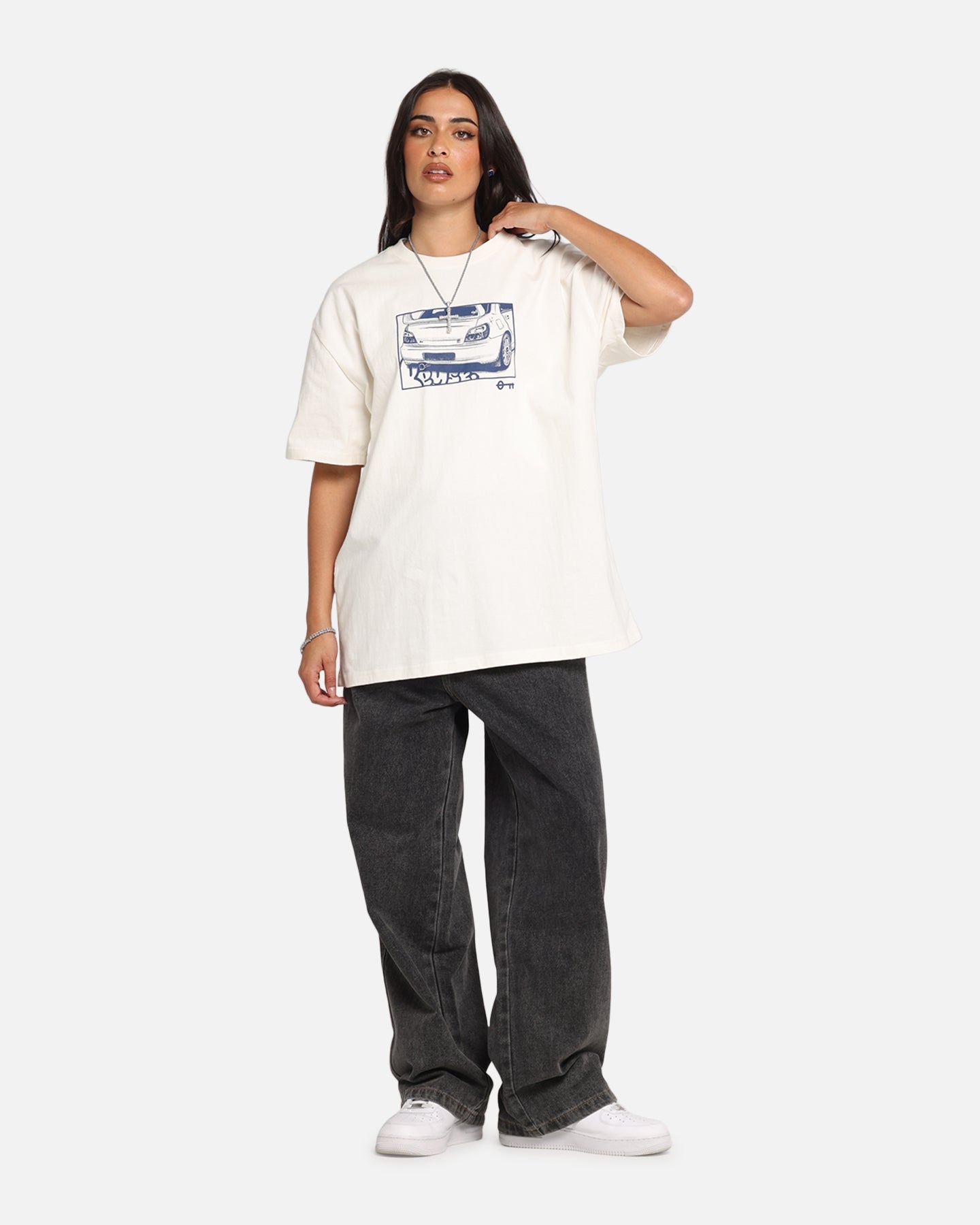 Key Street Halftone T-Shirt Off White Style001