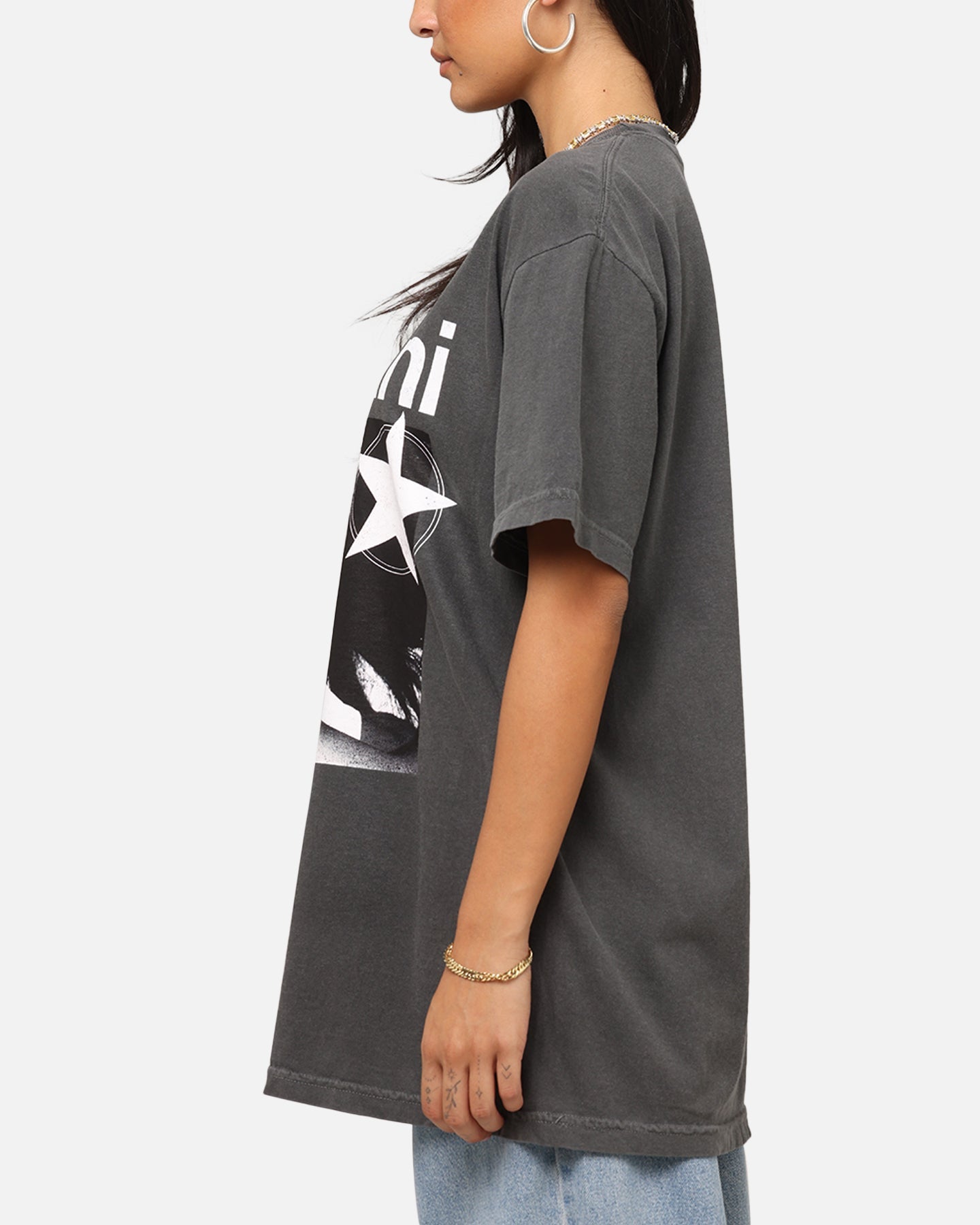 Dua Lipa Houdini T-Shirt Faded Black Style001