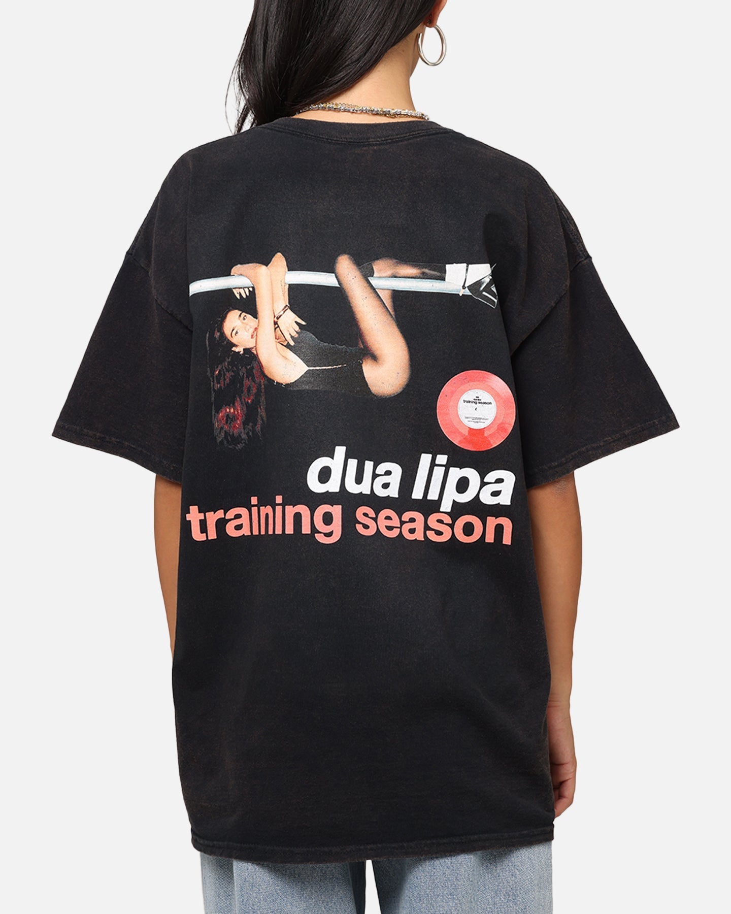Dua Lipa Training Season T-Shirt Black Vintage Style001