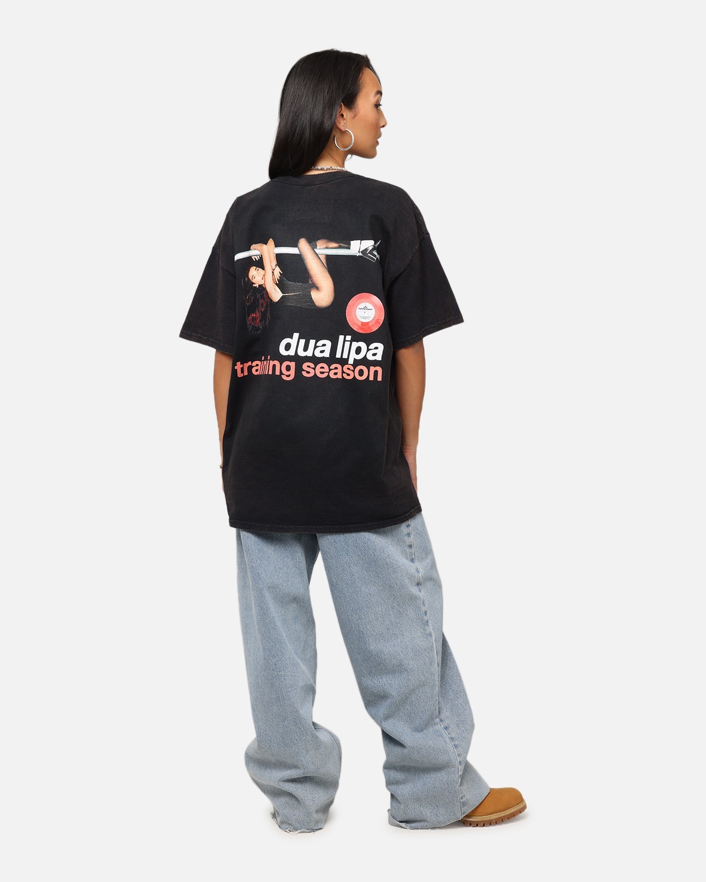 Dua Lipa Training Season T-Shirt Black Vintage Style001