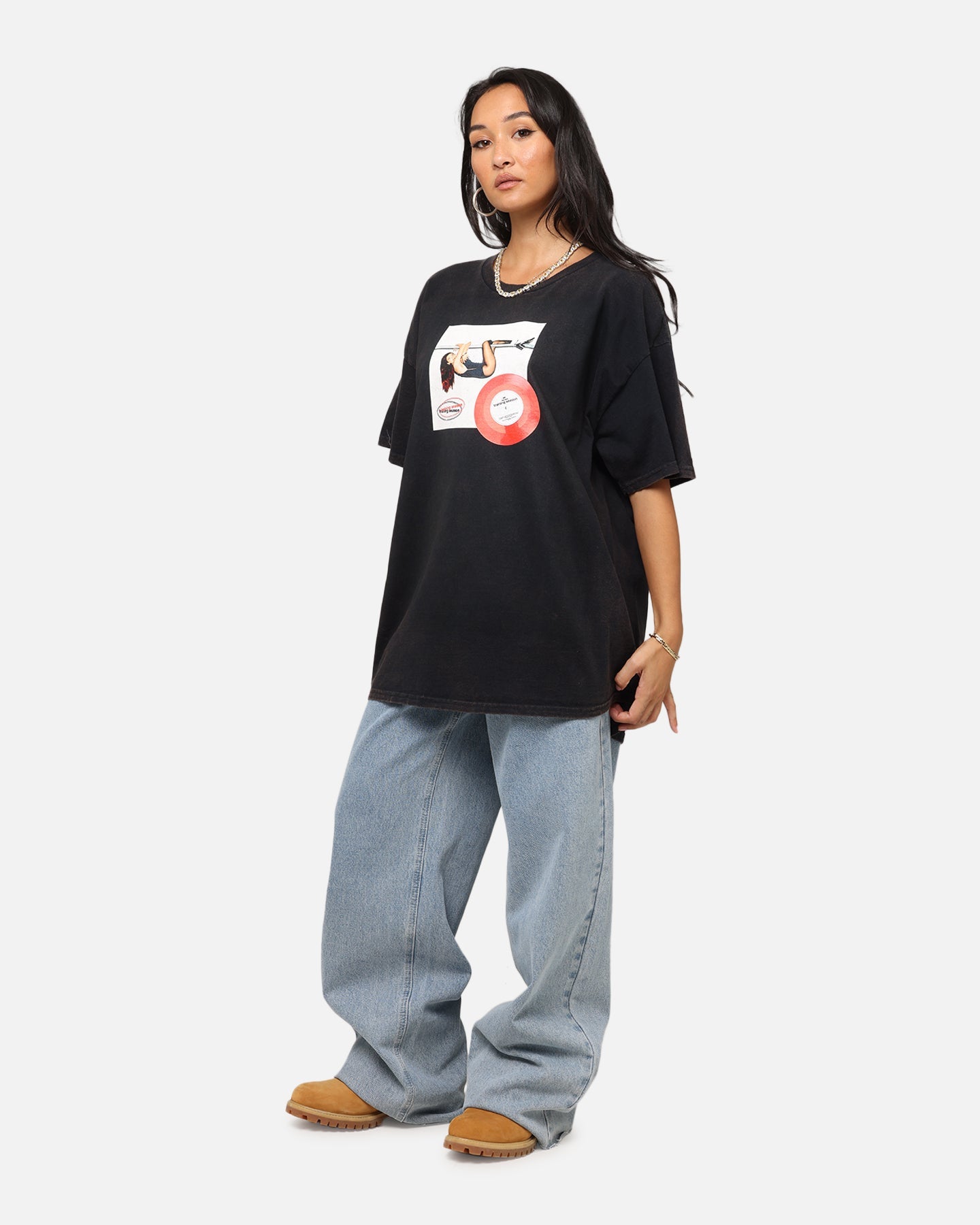 Dua Lipa Training Season T-Shirt Black Vintage Style001