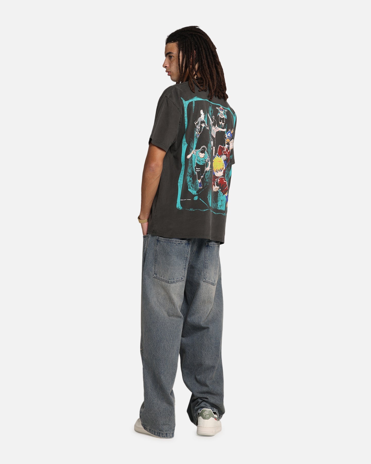 73 Studio X Naruto Sasuke Retrieval Heavy T-Shirt Black Wash