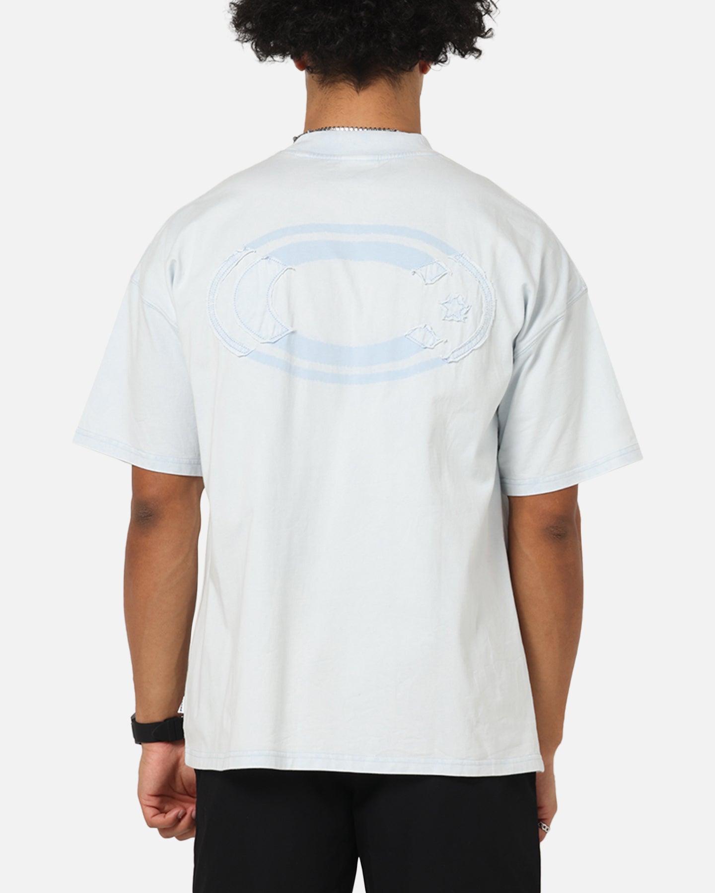 Carre Con Star Oversized T-Shirt Baby Blue
