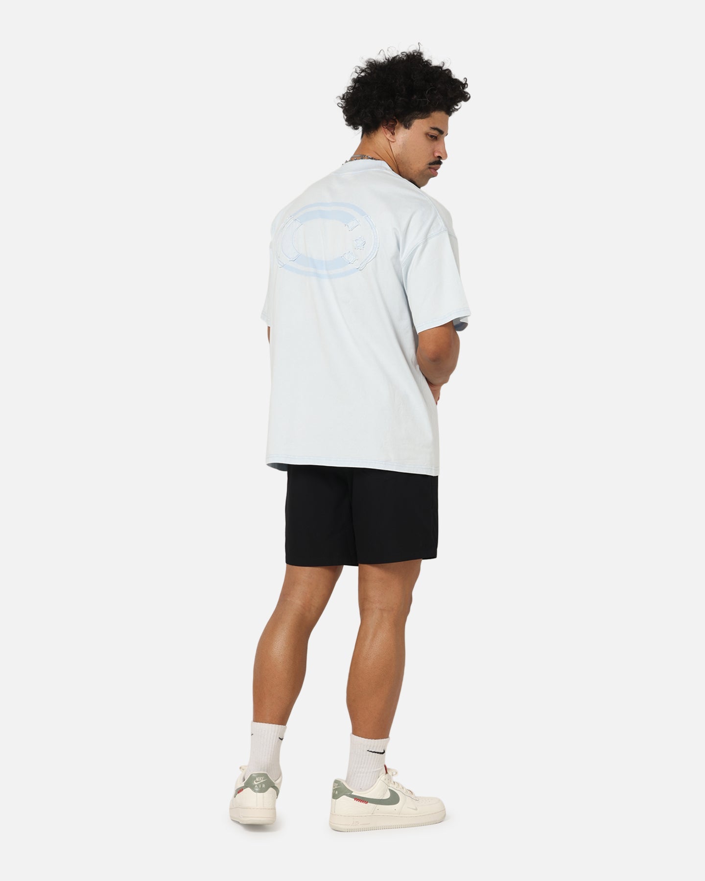 Carre Con Star Oversized T-Shirt Baby Blue