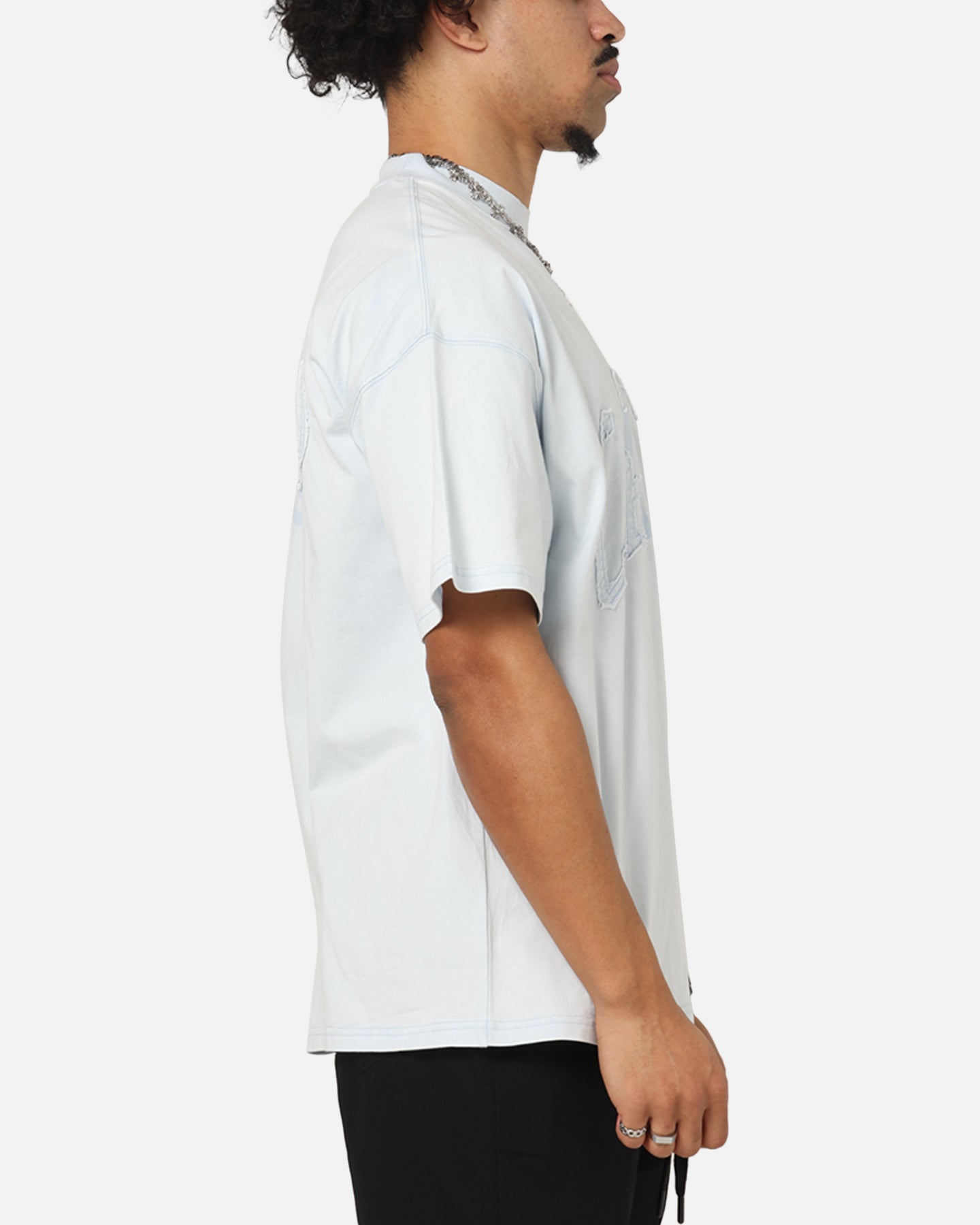 Carre Con Star Oversized T-Shirt Baby Blue
