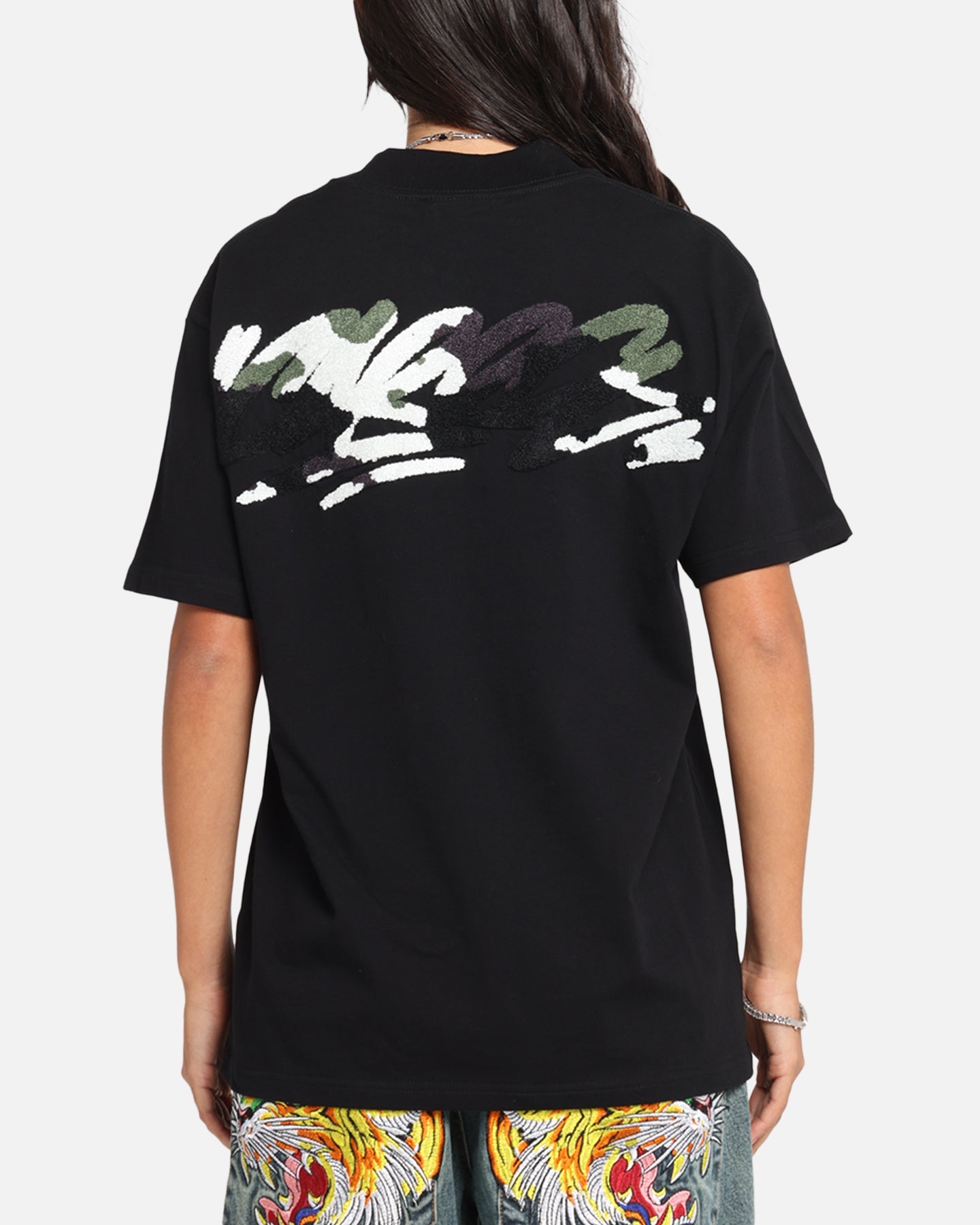 Carre Tag Mockneck T-Shirt Black Style001