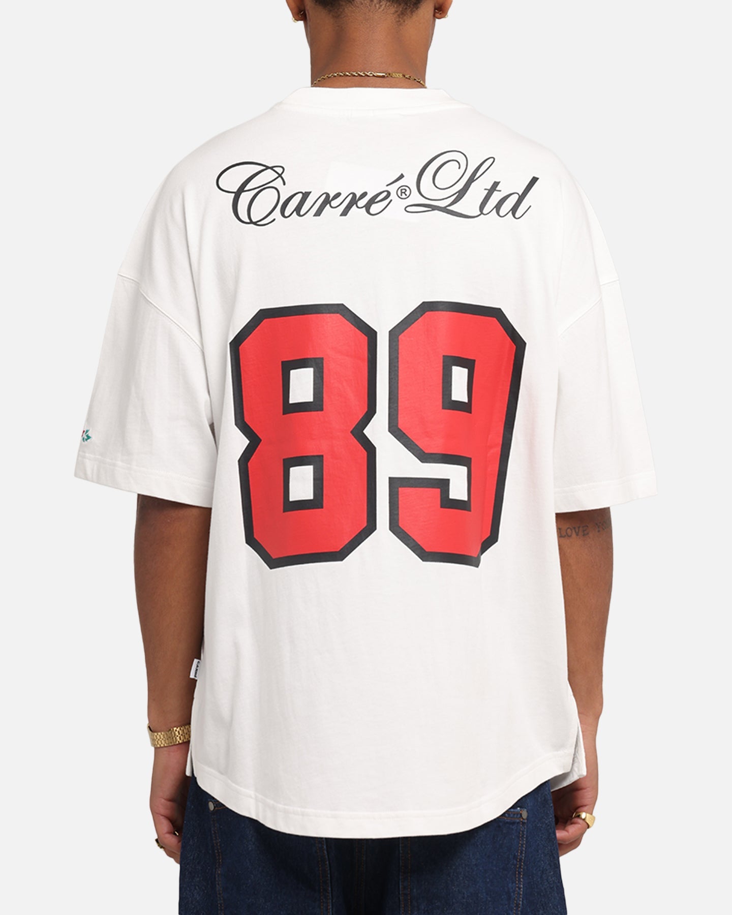 Carre Hitta Grid Iron T-Shirt Off White/Red
