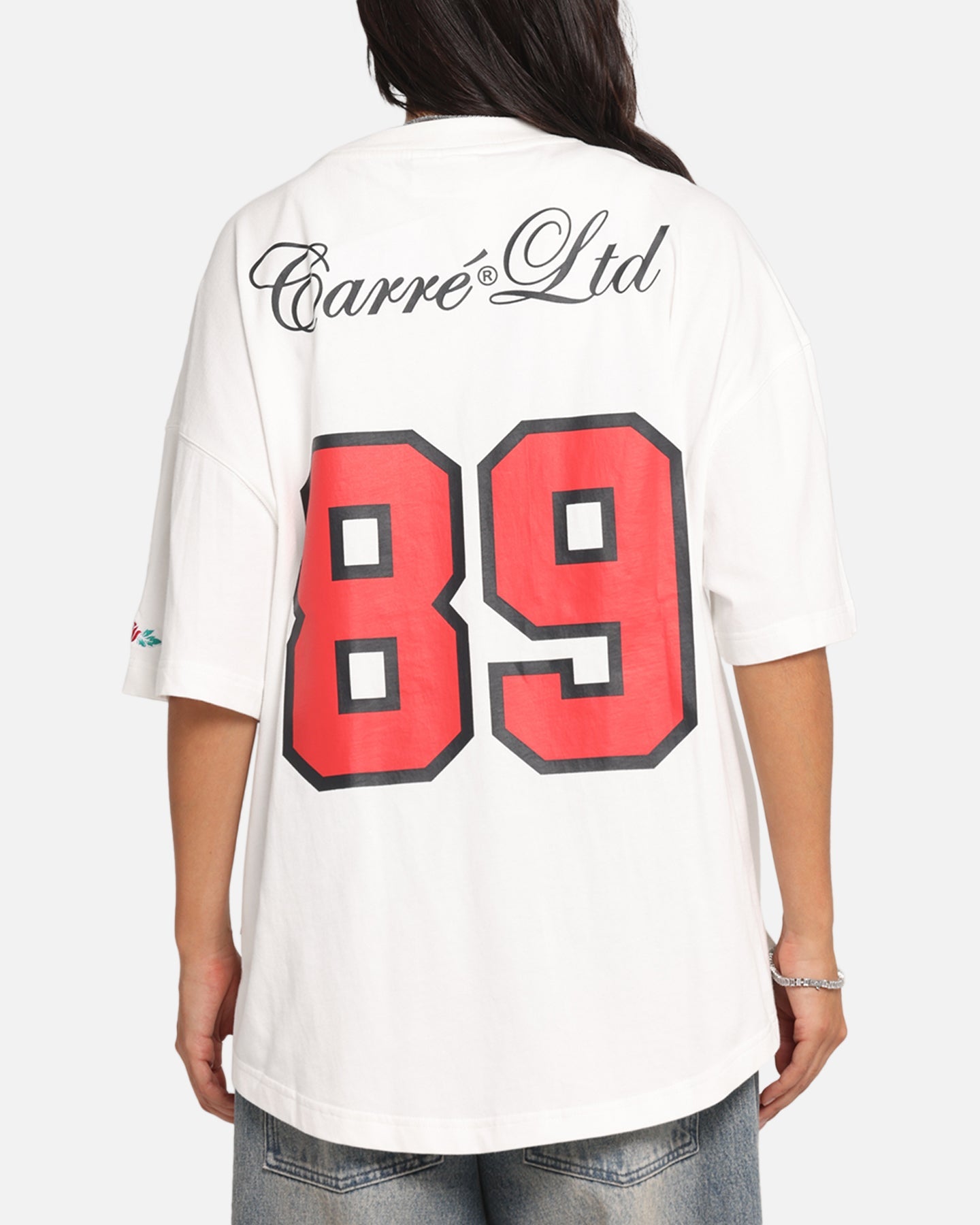 Carre Hitta Grid Iron T-Shirt Off White/Red Style001